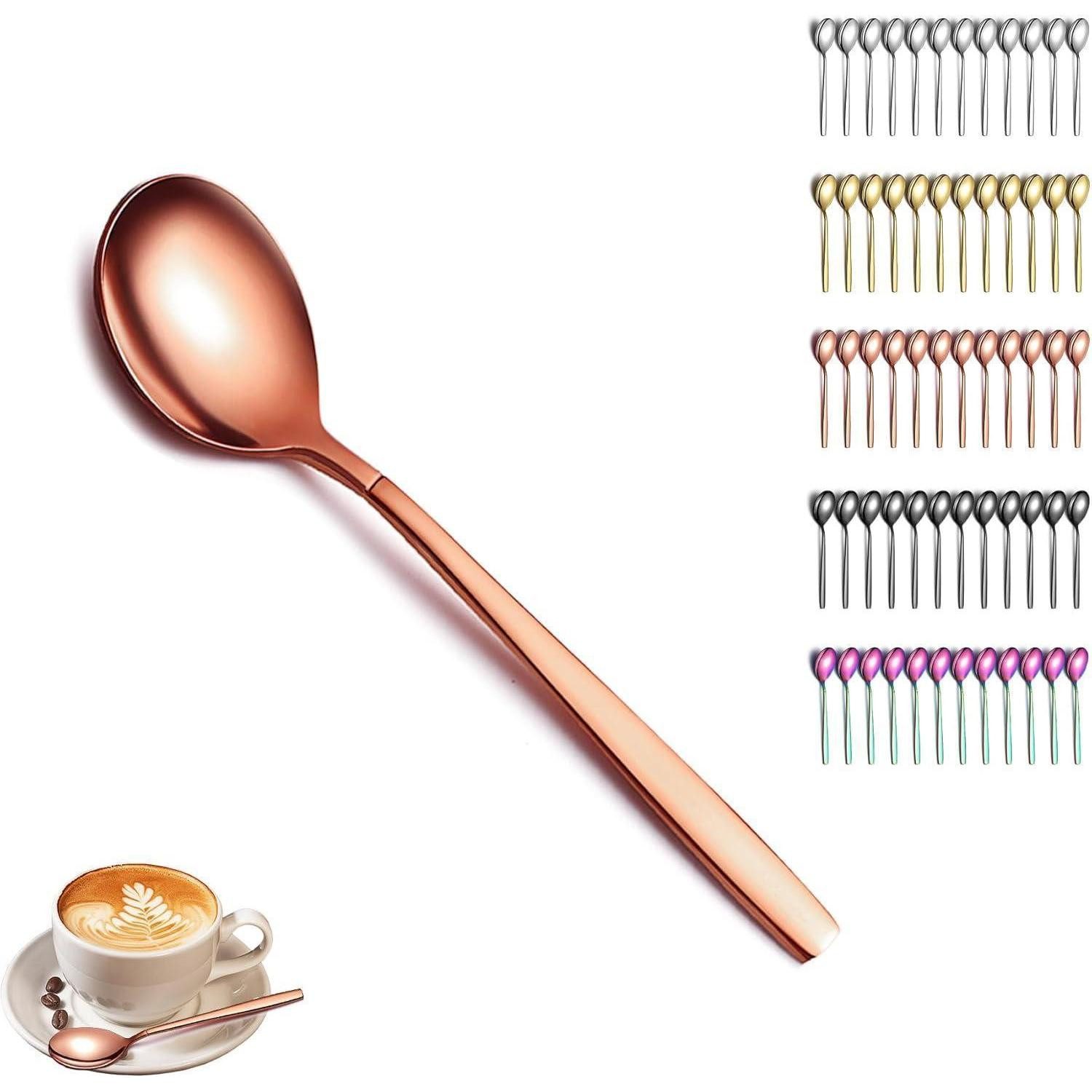 LuxusKollektion Teelöffel Teelöffel Roségold 12er Set spülmaschinenfest 5. Roségold