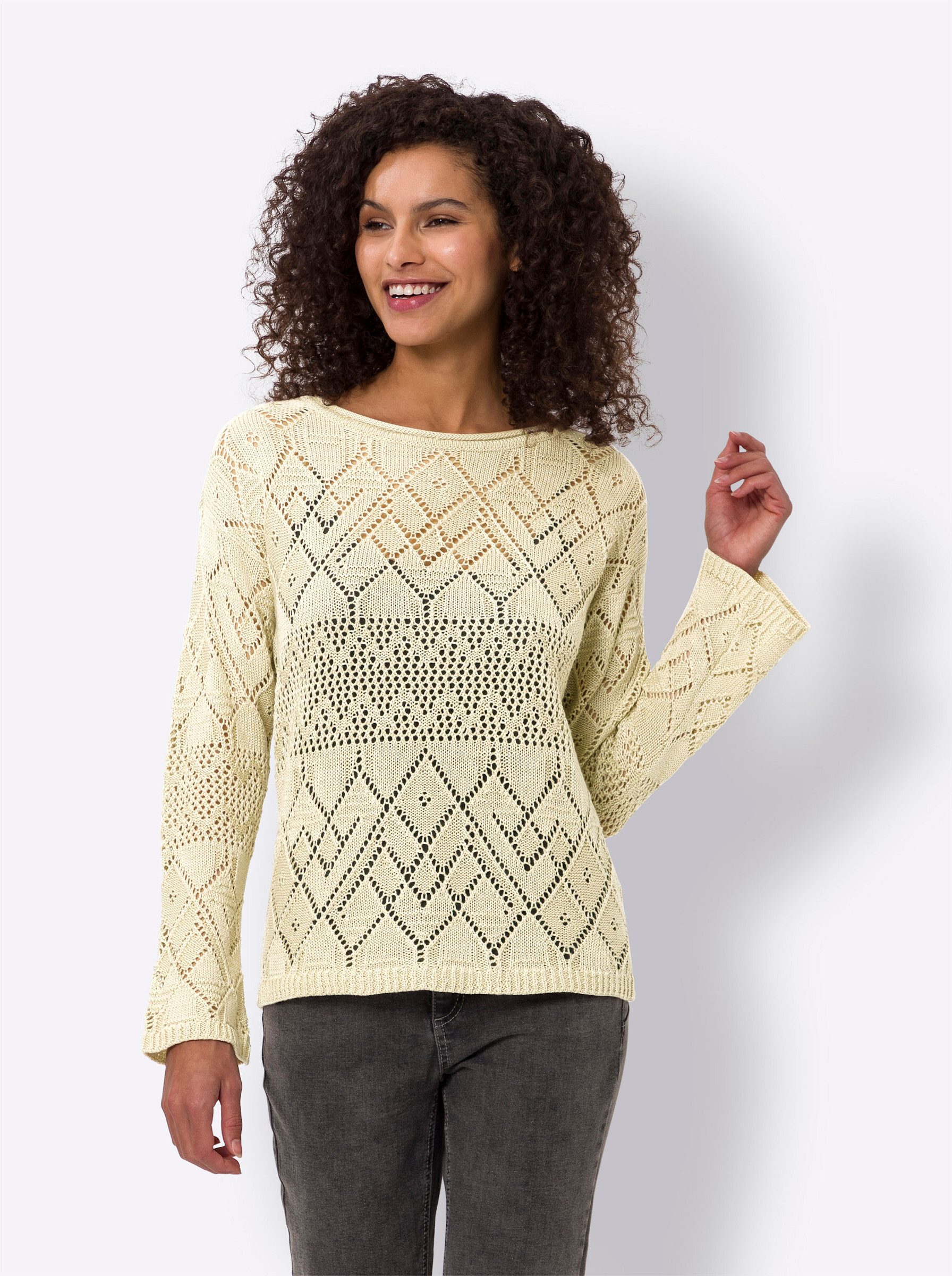 heine Strickpullover Ajourpullover . günstig online kaufen