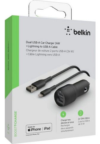 Belkin »Dual USB-A Kfz-Ladegerät ir Lightning...