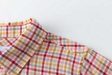 suebidou Langarmhemd Jungenhemd aus kariertem Popeline mit Hemdkragen