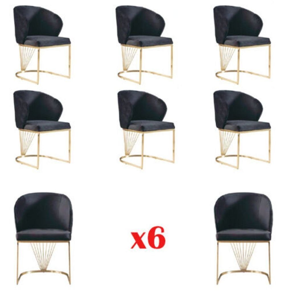 JVmoebel Loungesessel, Set 6x Stuhl Stühle Sessel Esszimmer Garnitur Modern Gruppe Möbel