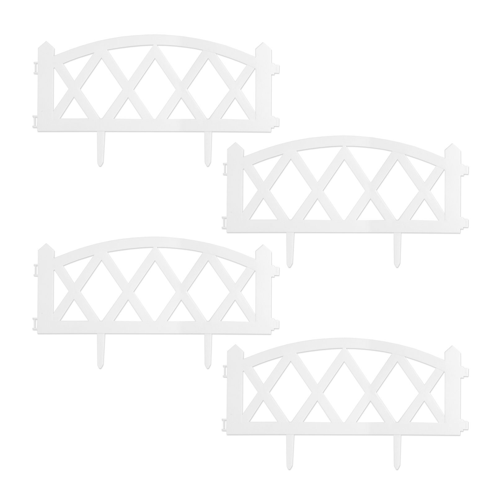 HTI-Living Beetbegrenzung Zierzaun Bogen oben 4-teilig Nessa, Set, 4 Zaunel günstig online kaufen
