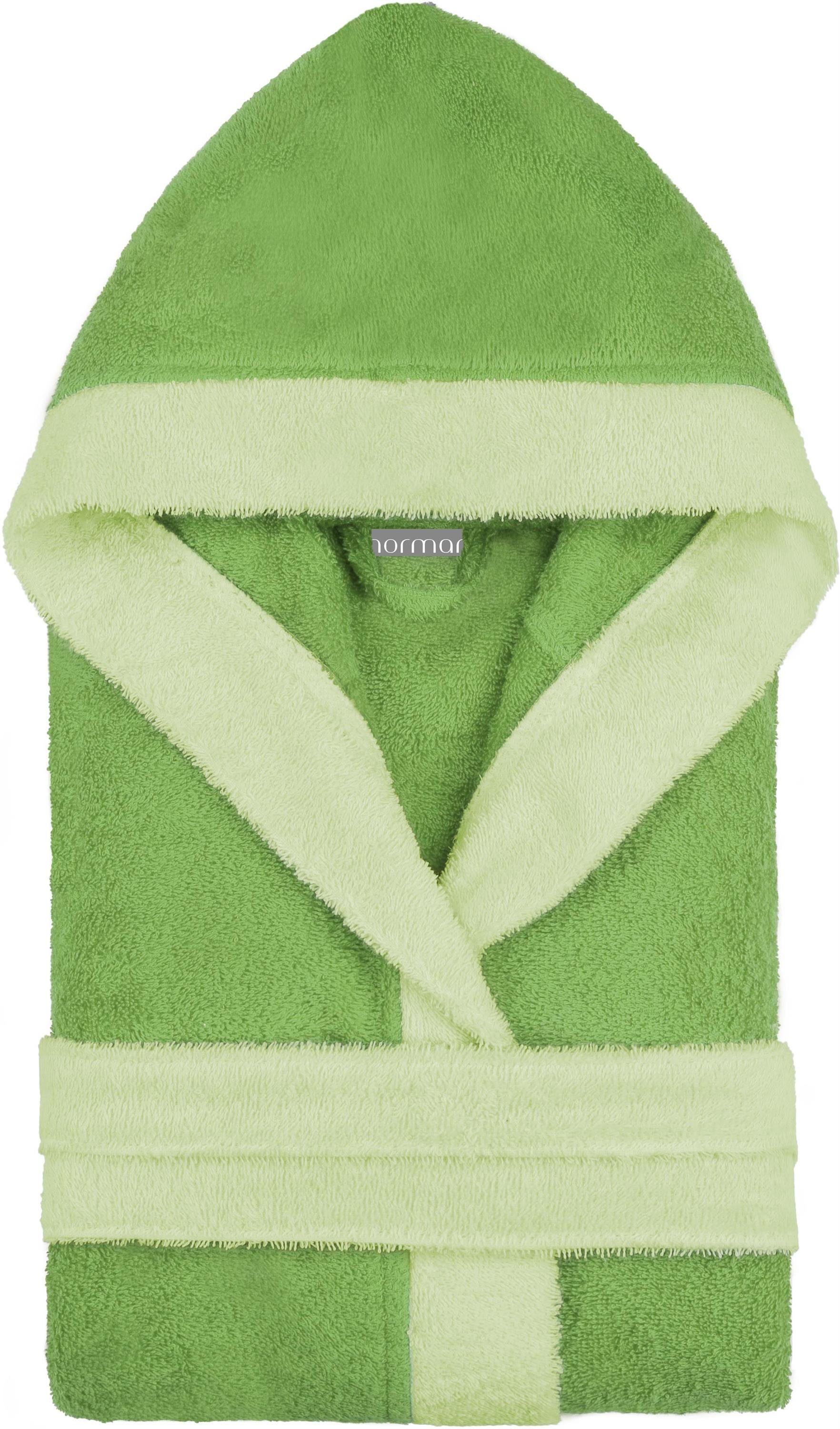 normani Kinderbademantel Kinder Bademantel aus Bio-Baumwolle Elounda, Bio-Baumwolle, Kapuze, Bindegürtel, Kinderbademantel aus weichem und schadtsofffreiem Mate – Bild 2 von 5
