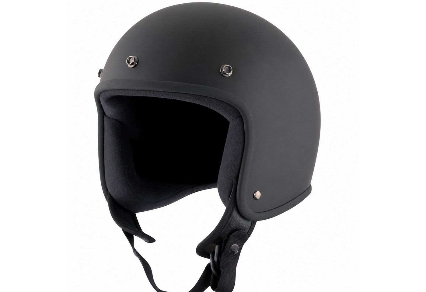 Bores Motorradhelm Gensler Bogo III Black Edition Jethelm, Doppel-D-Verschluss