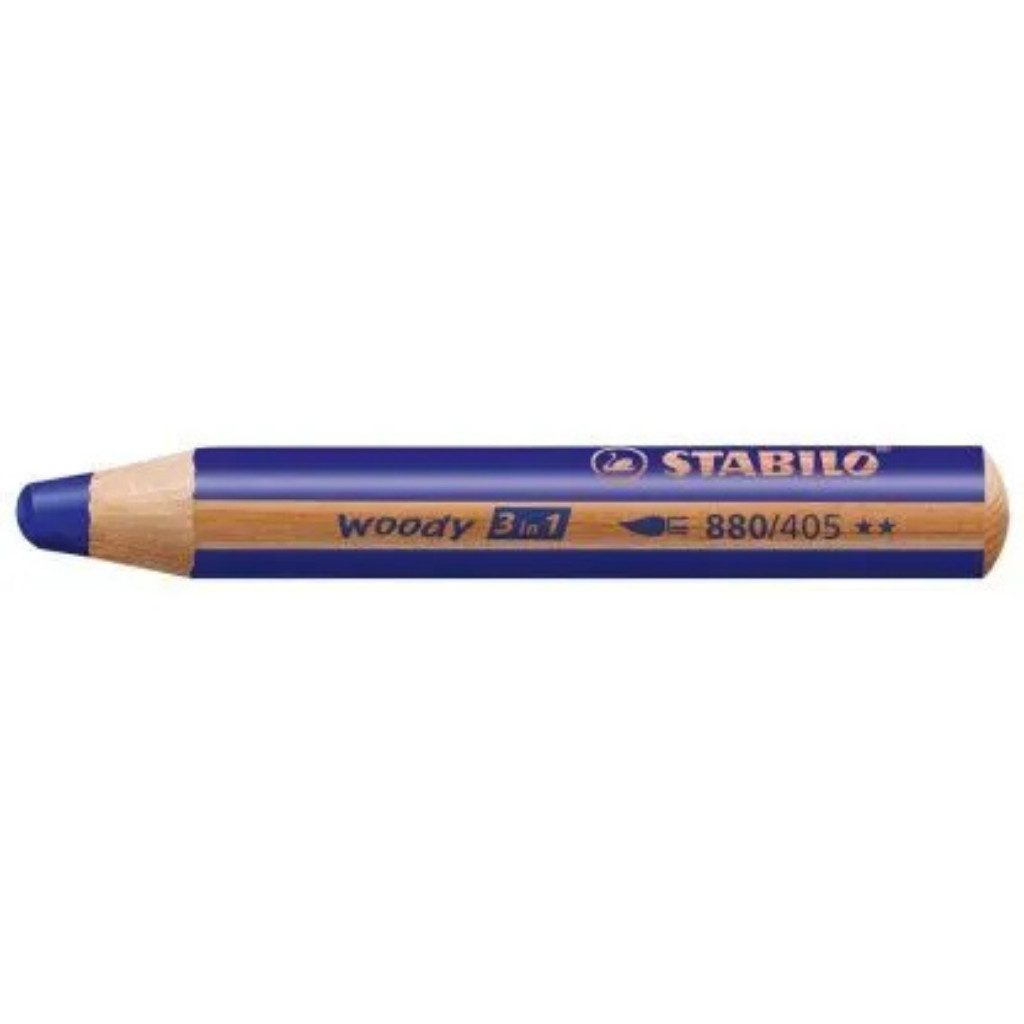 STABILO Buntstift STABILO woody 3 in 1 Buntstifte farbsortiert, (Packung, 10-tlg., woody), Jumbo-förmige, bunte Stifte für Kleinkinder