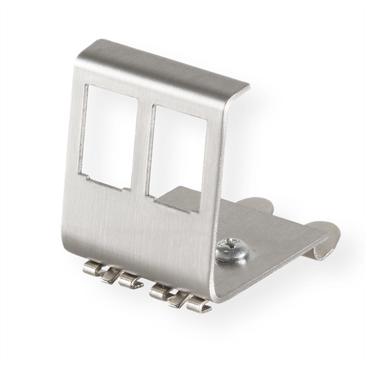 Hutschienen-Adapter unbestückt, für 2 Keystones Netzwerk-Panel