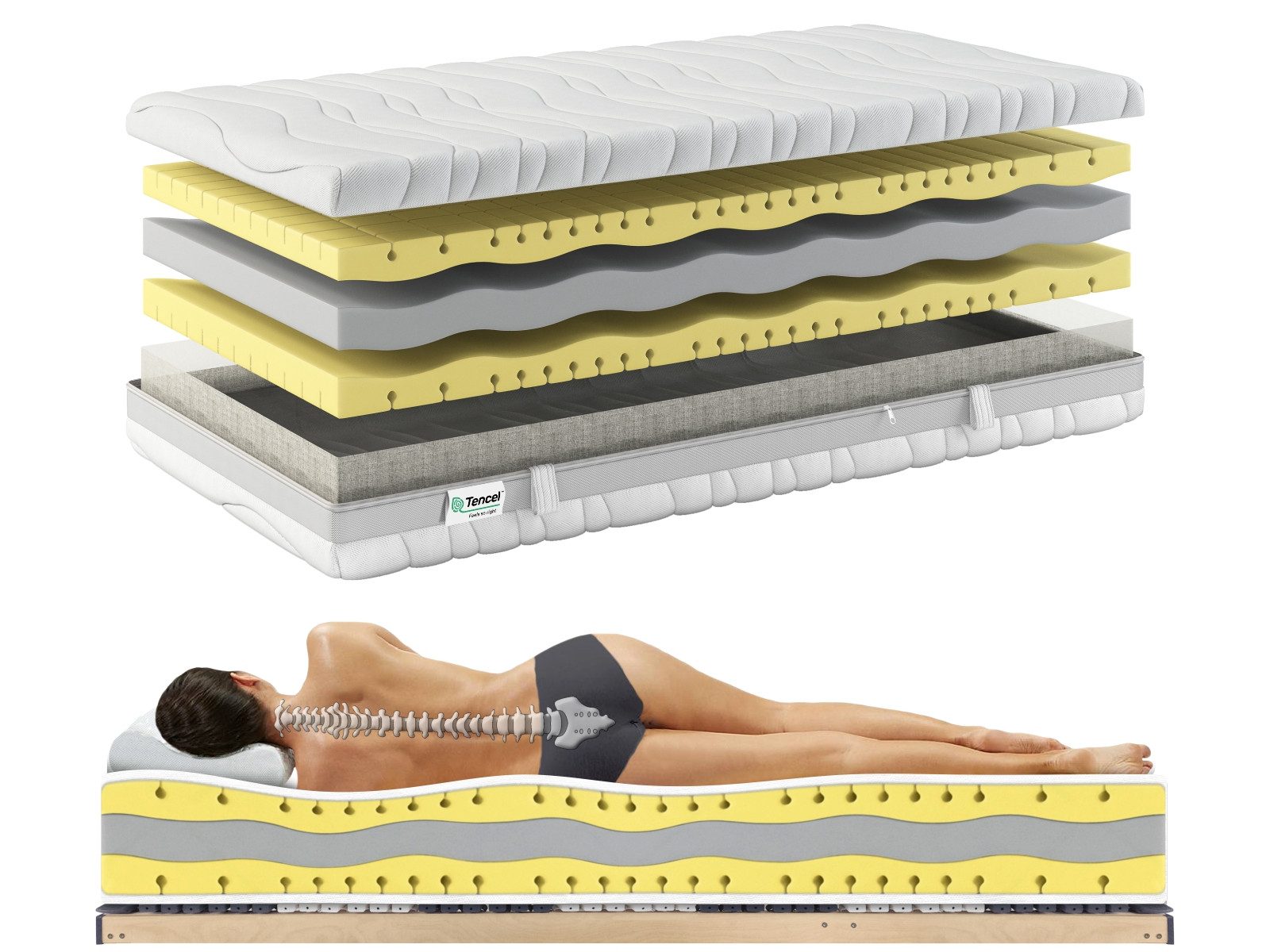 Kaltschaummatratze Matratze mit extra hohem Raumgewicht 9 Liege Zonen, Matr günstig online kaufen