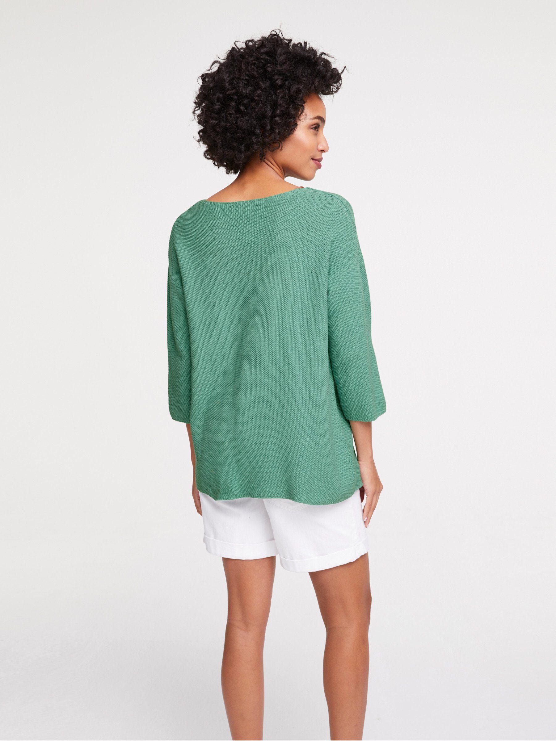 heine Strickpullover Oversized Pullover 3/4-Arm Feinstrick