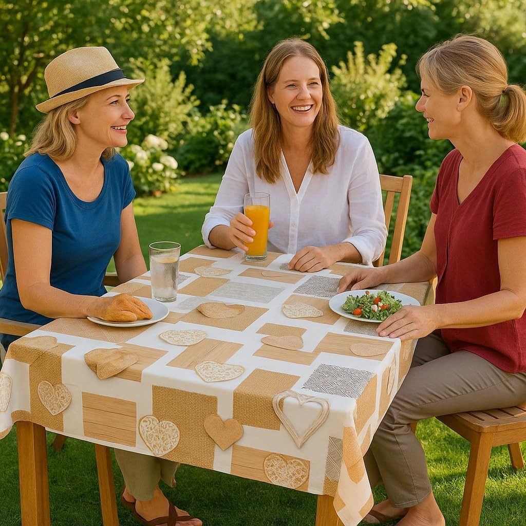 texpot Tischdecke PVC Wachstuch Herz abwischbar Wachstuchtischdecke (1-tlg) günstig online kaufen