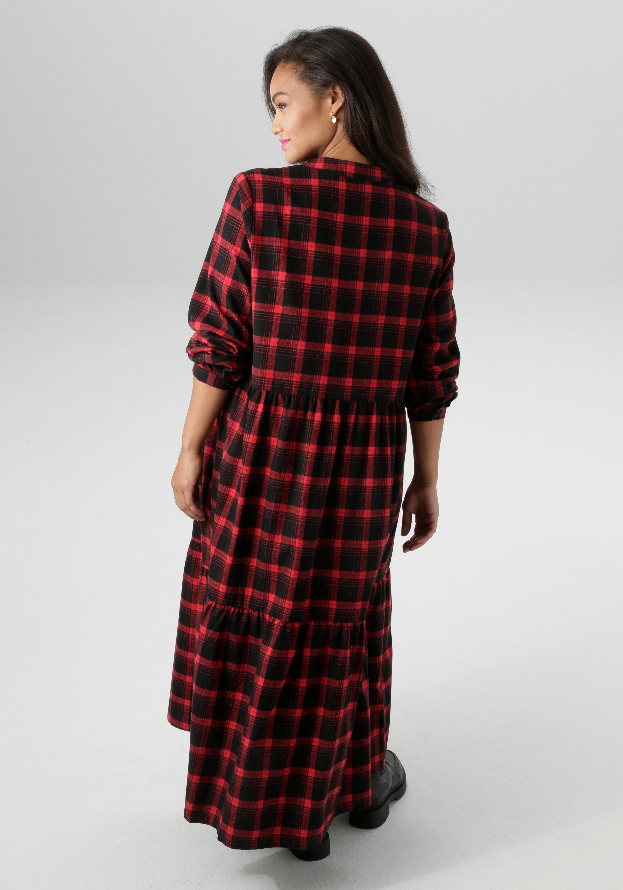 Aniston PLUS Karokleid aus weicher Flanell mit Karo