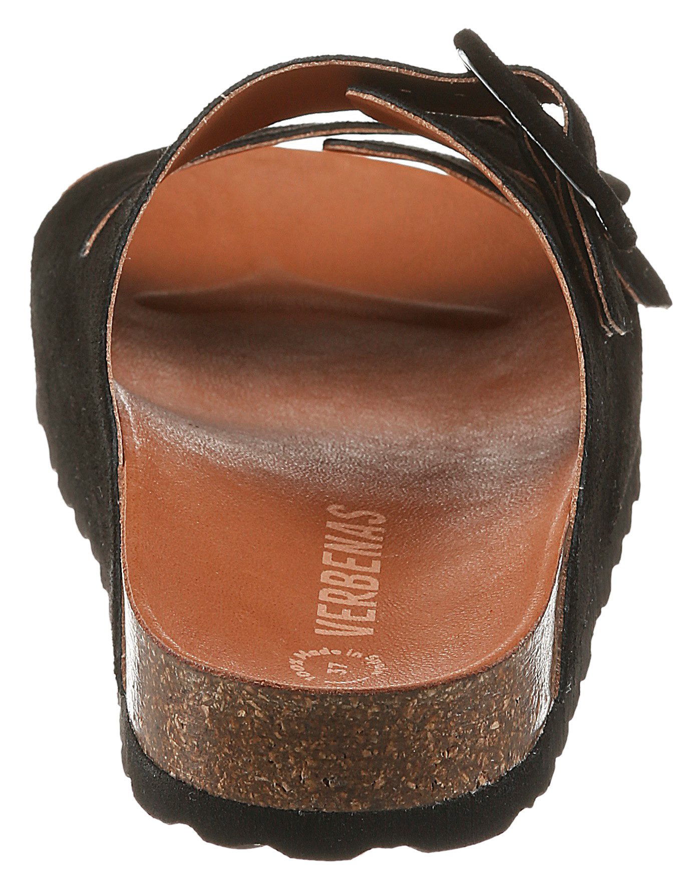 VERBENAS Randell Velour Pantolette Sommerschuh, Flat, Hausschuh mit Softfußbett