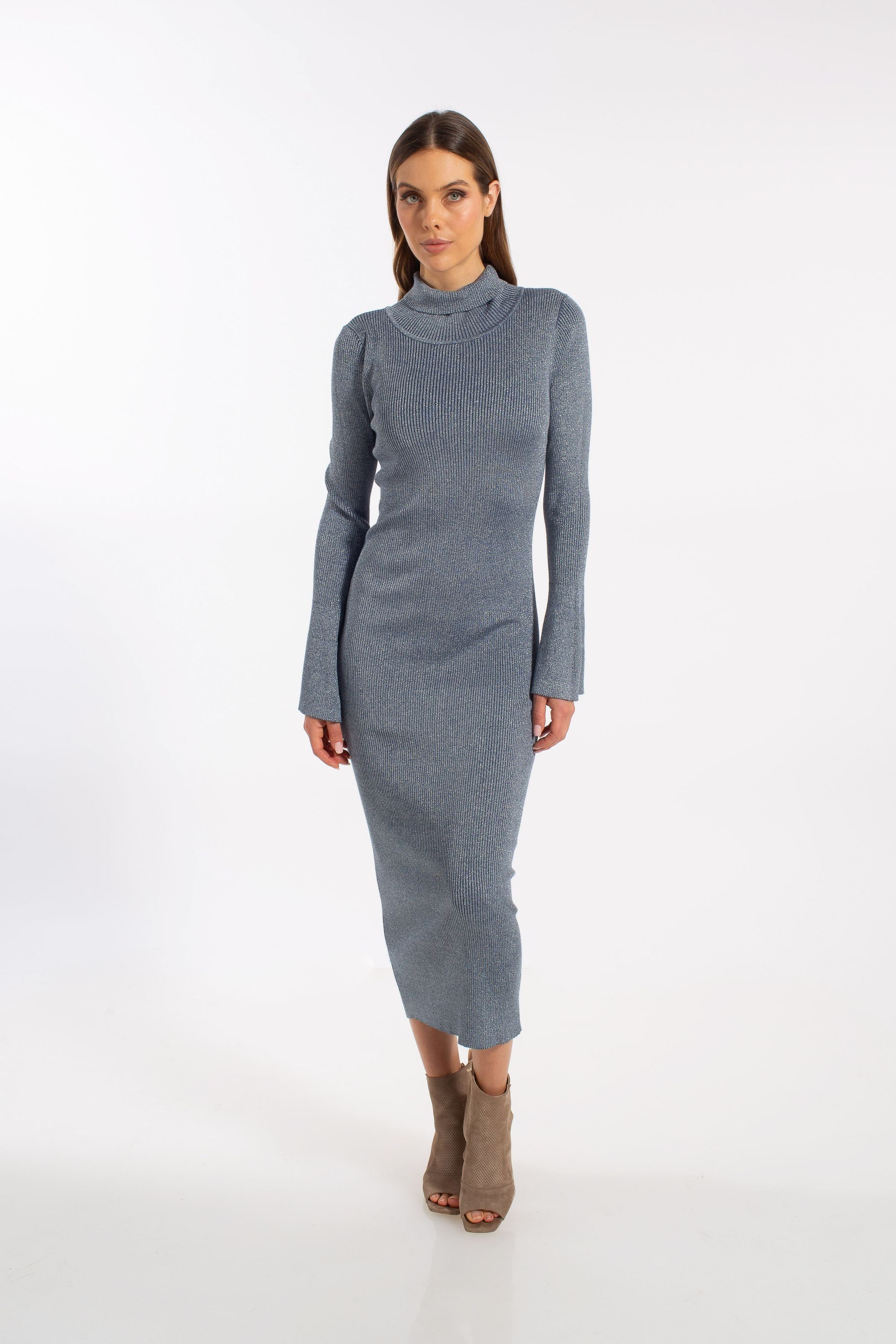 ADLYSH Strickkleid METALLIC ELEGANCE DRESS
