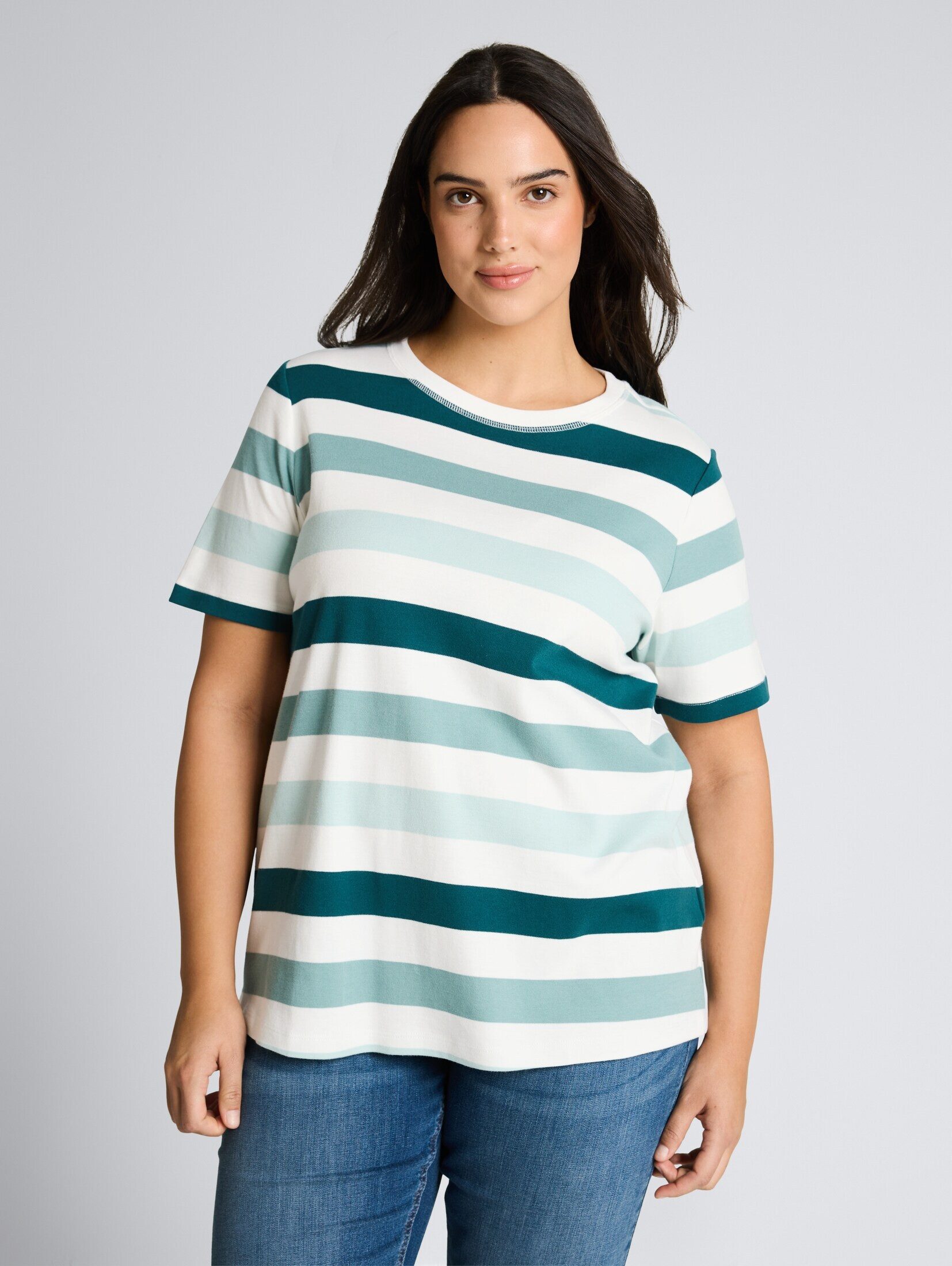 TOM TAILOR PLUS T-Shirt T-Shirt Plus Size - T-Shirt aus Baumwolle günstig online kaufen