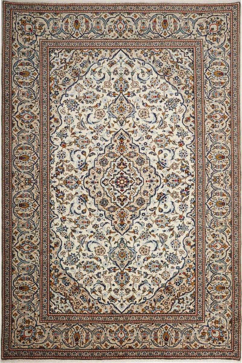 Orientteppich Keshan 196x293 Handgeknüpfter Orientteppich / Perserteppich, Nain Trading, rechteckig, Höhe: 12 mm