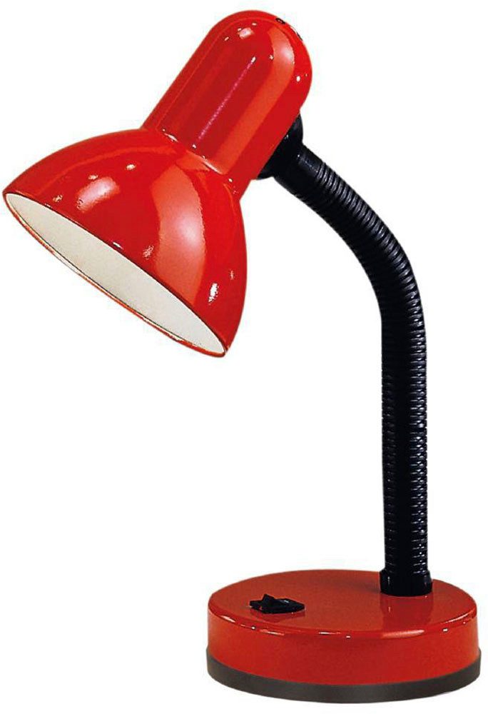EGLO Tischleuchte BASIC, Ein-/Ausschalter, ohne Leuchtmittel, Leuchtmittel wechselbar, Ø12,5 x H30 cm / exkl. 1 x E27 (je max. 40W) / Wippschalter