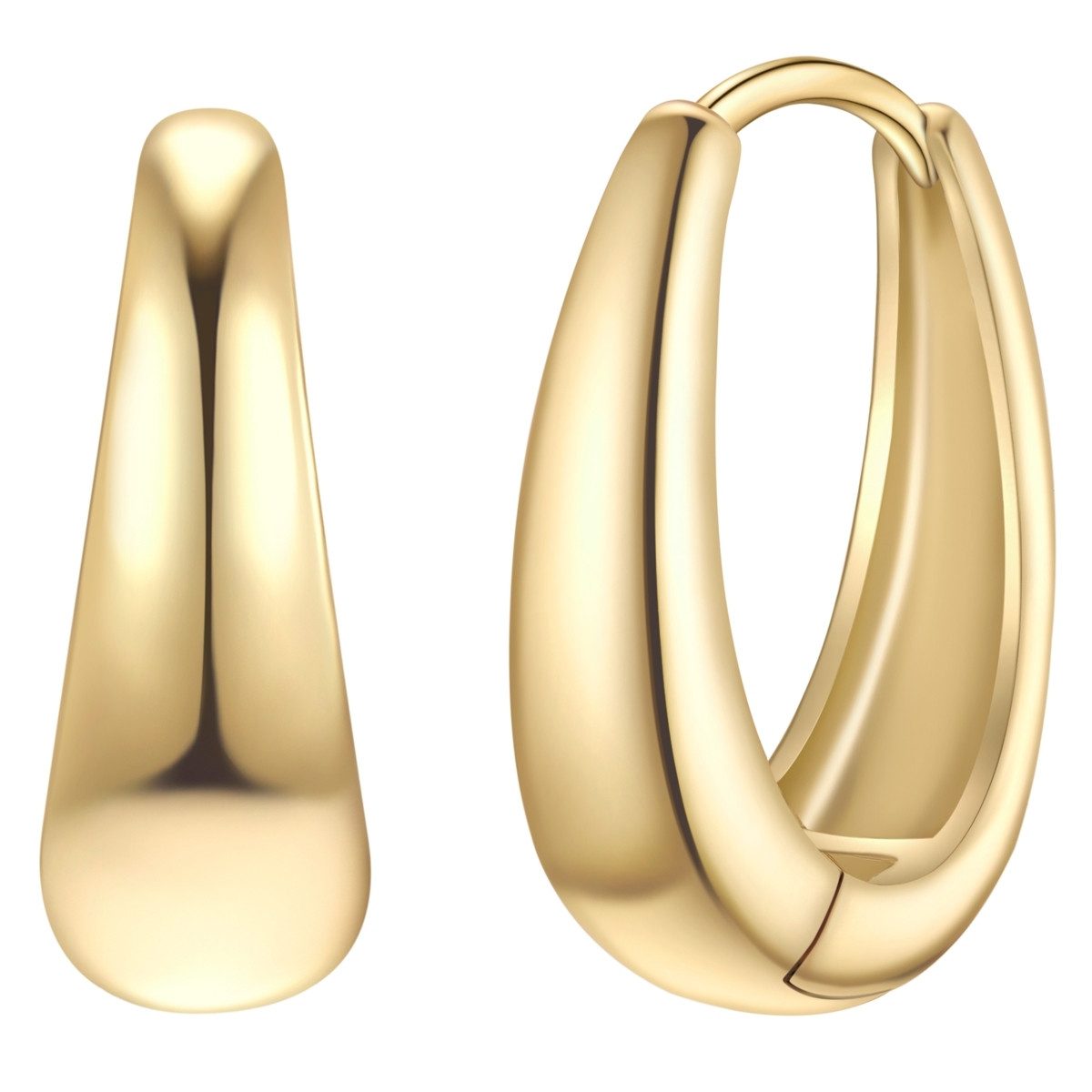 Yokoamii Paar Creolen gelbgold günstig online kaufen