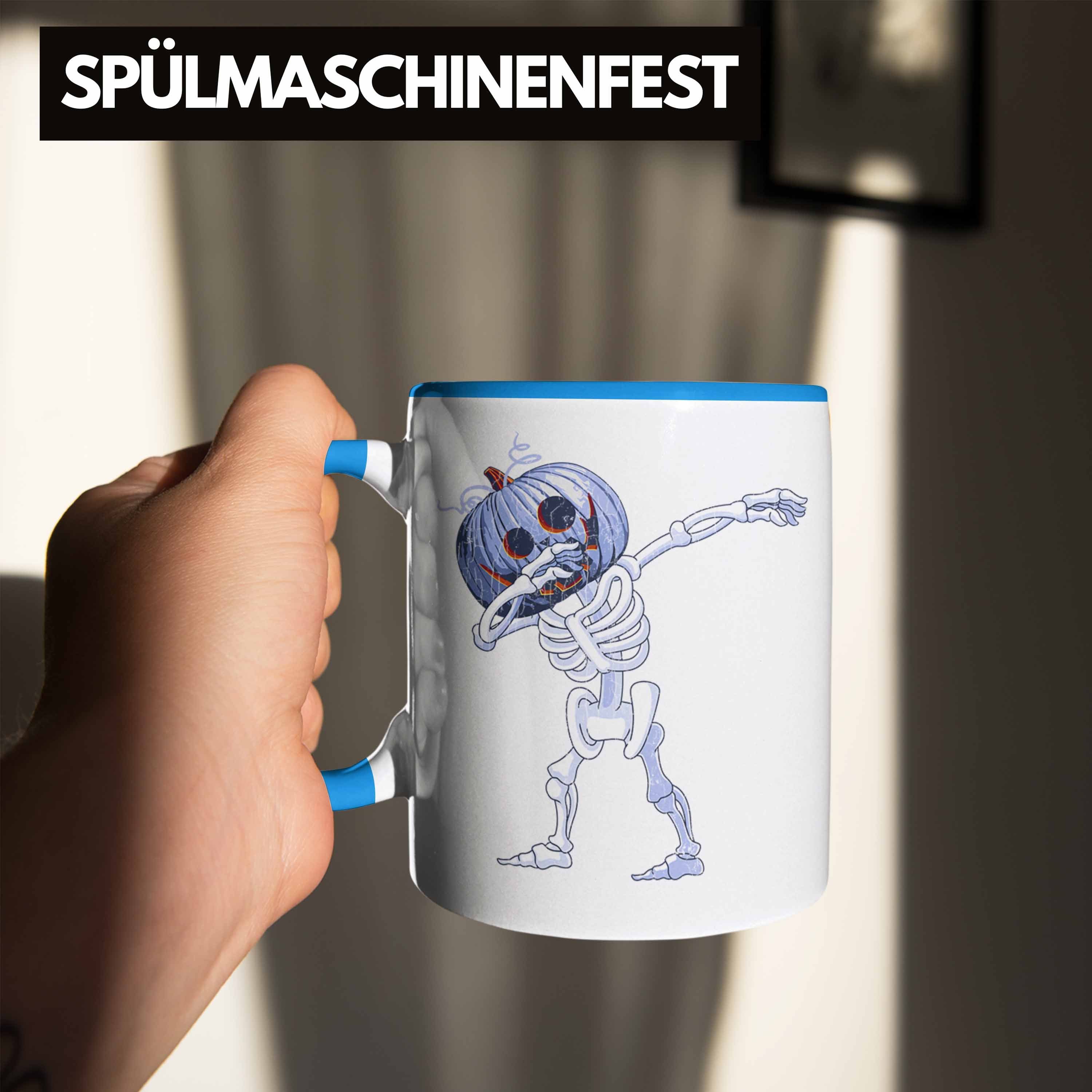 Blau Dabbing Tasse Trendation Skelet Becher Dekoration Kürbis Halloween Tasse