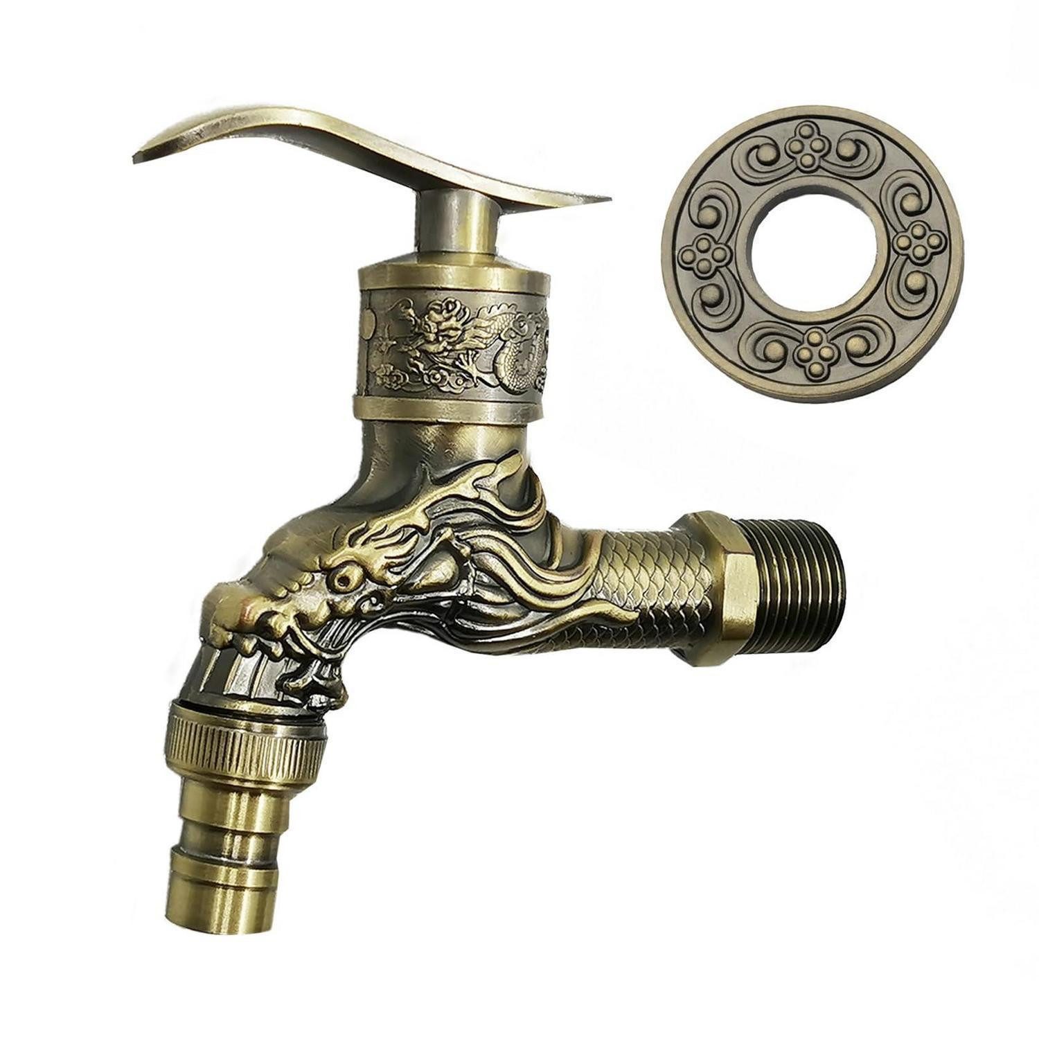 LuxusKollektion Waschtischarmatur Vintage Drachen Wasserhahn (1-St)