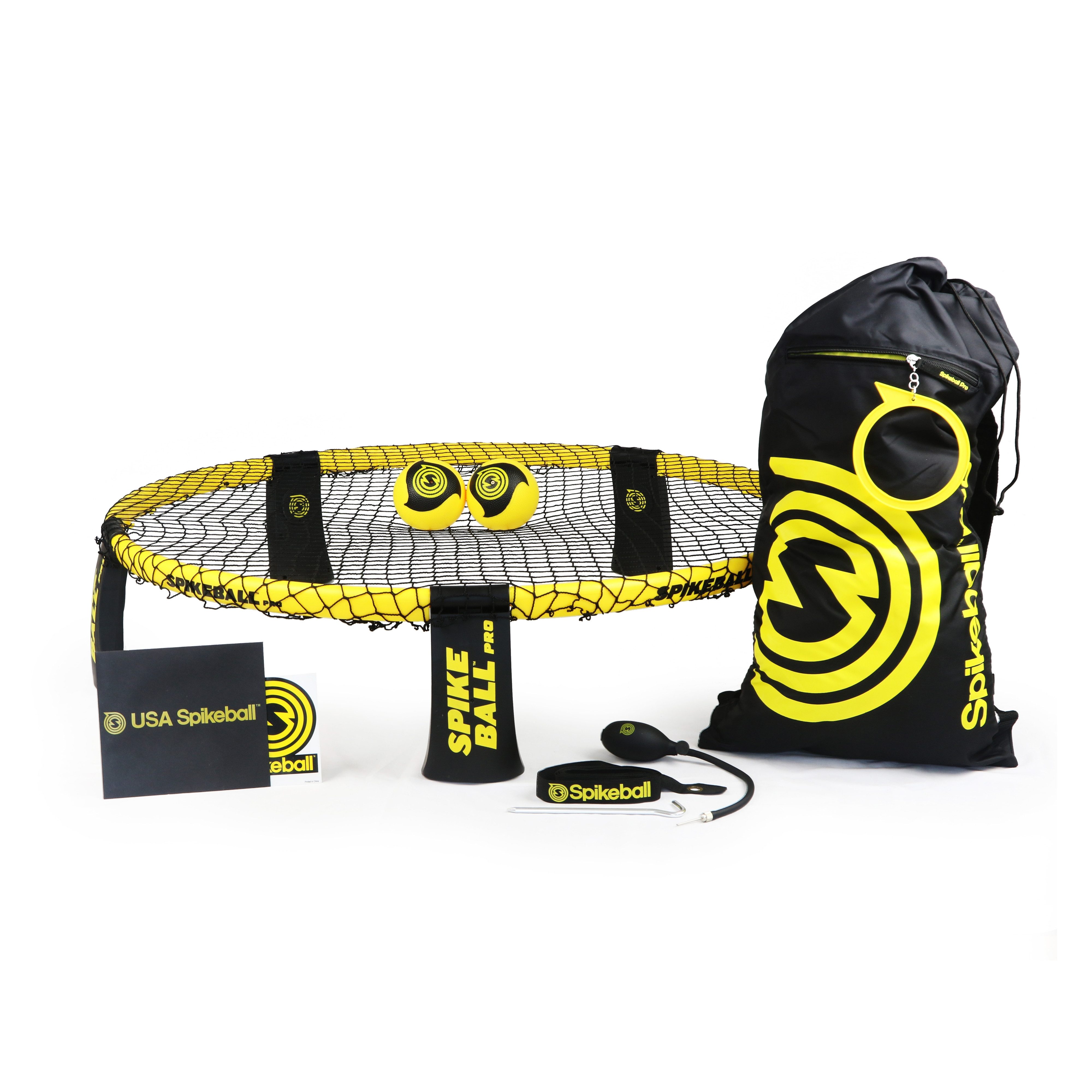 Spikeball Roundnet-Spiel Pro Set Reaktionsspiel Gartenspiel, (6-tlg), Outdoor- Indoor-Spiele, Netzdurchmesser: 90 cm