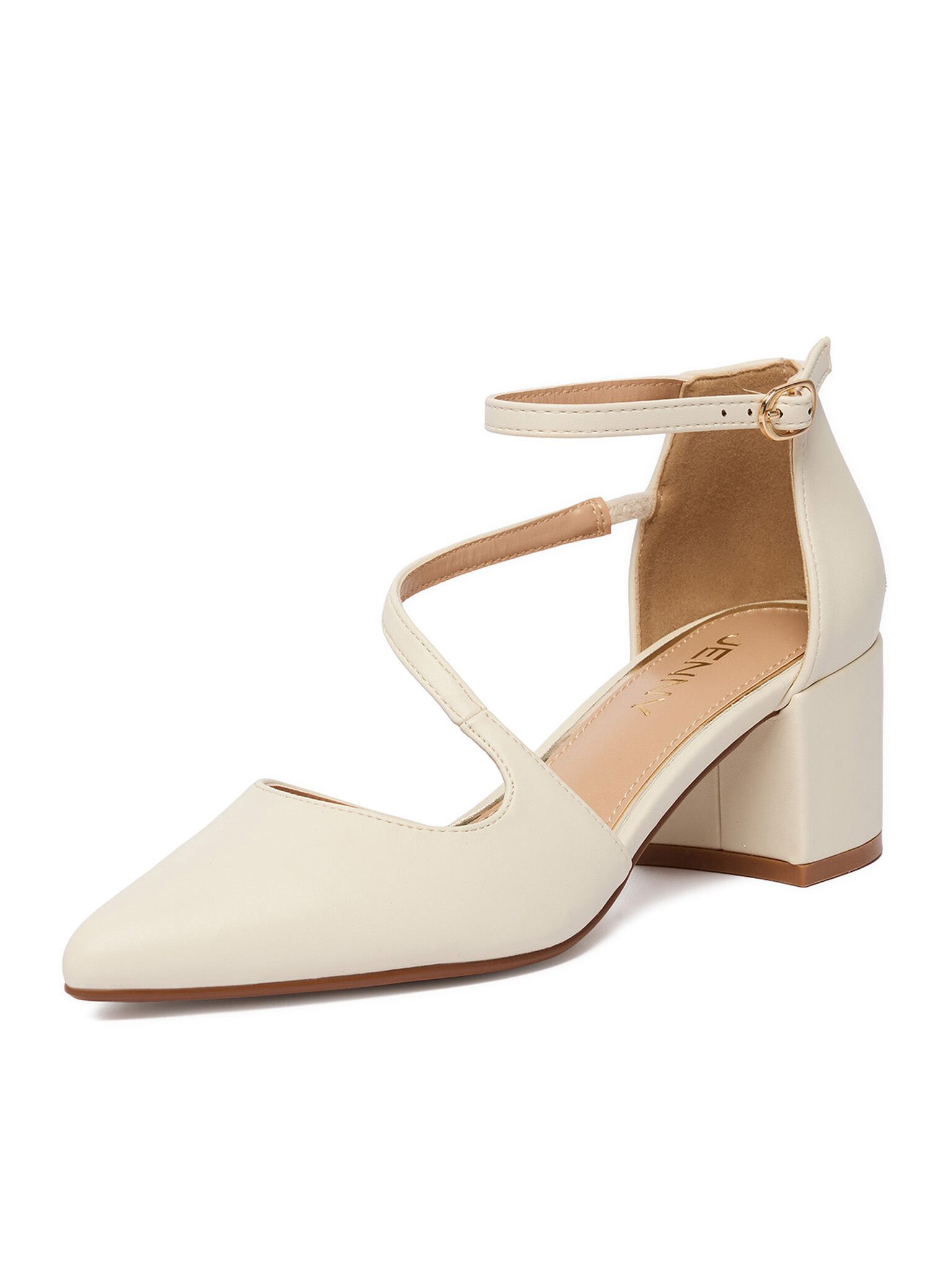 Jenny Jenny Damen Pumps Écru JENNY-CEO-PF484 01 Beige Pumps