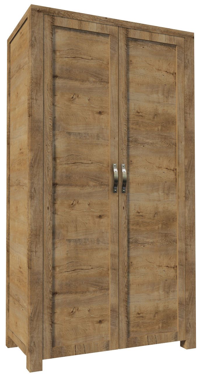 Feldmann-Wohnen Drehtürenschrank Nevada (1-St) 100cm eiche lefkas