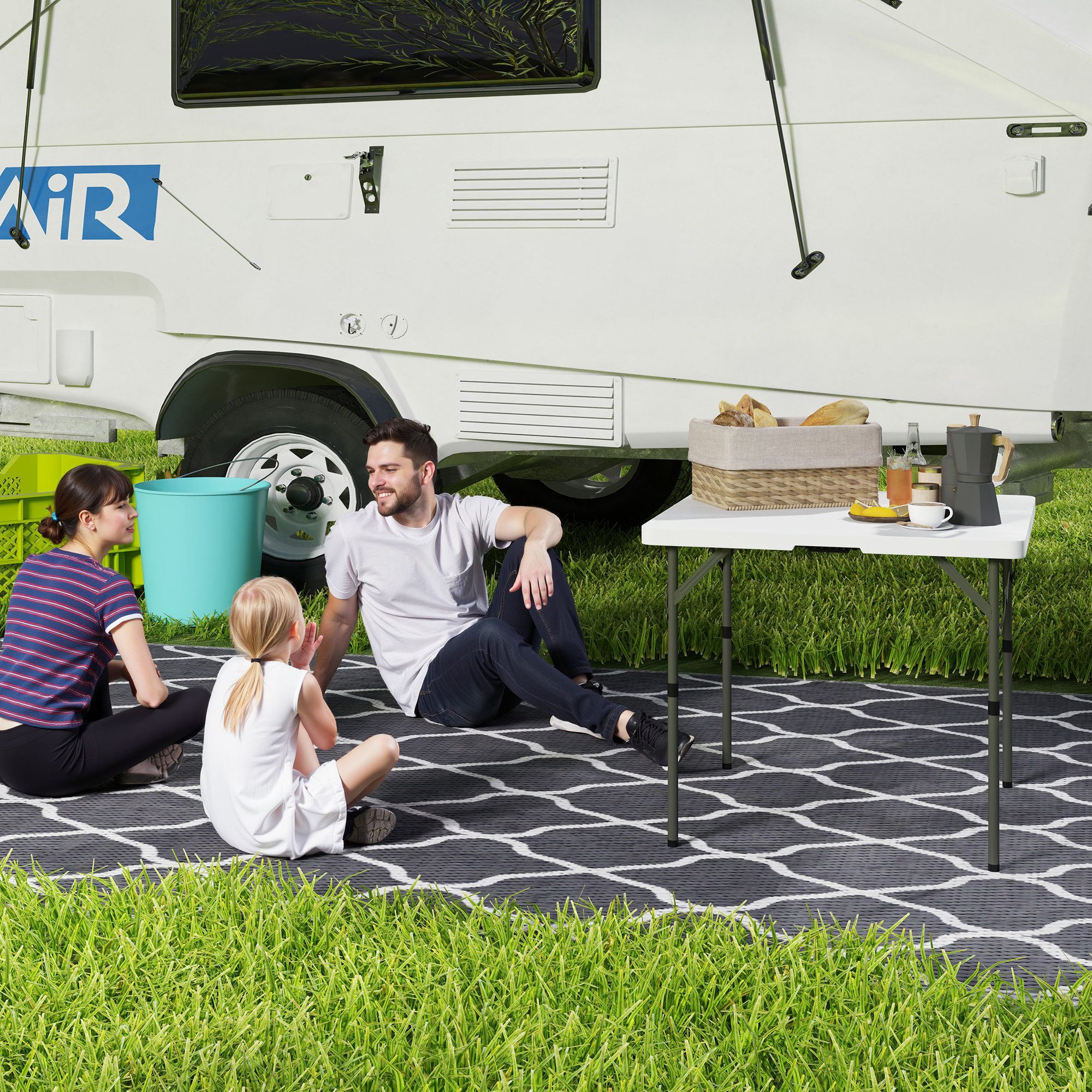 Outsunny Campingtisch Picknicktisch, Klappbarer Tisch (in günstig online kaufen