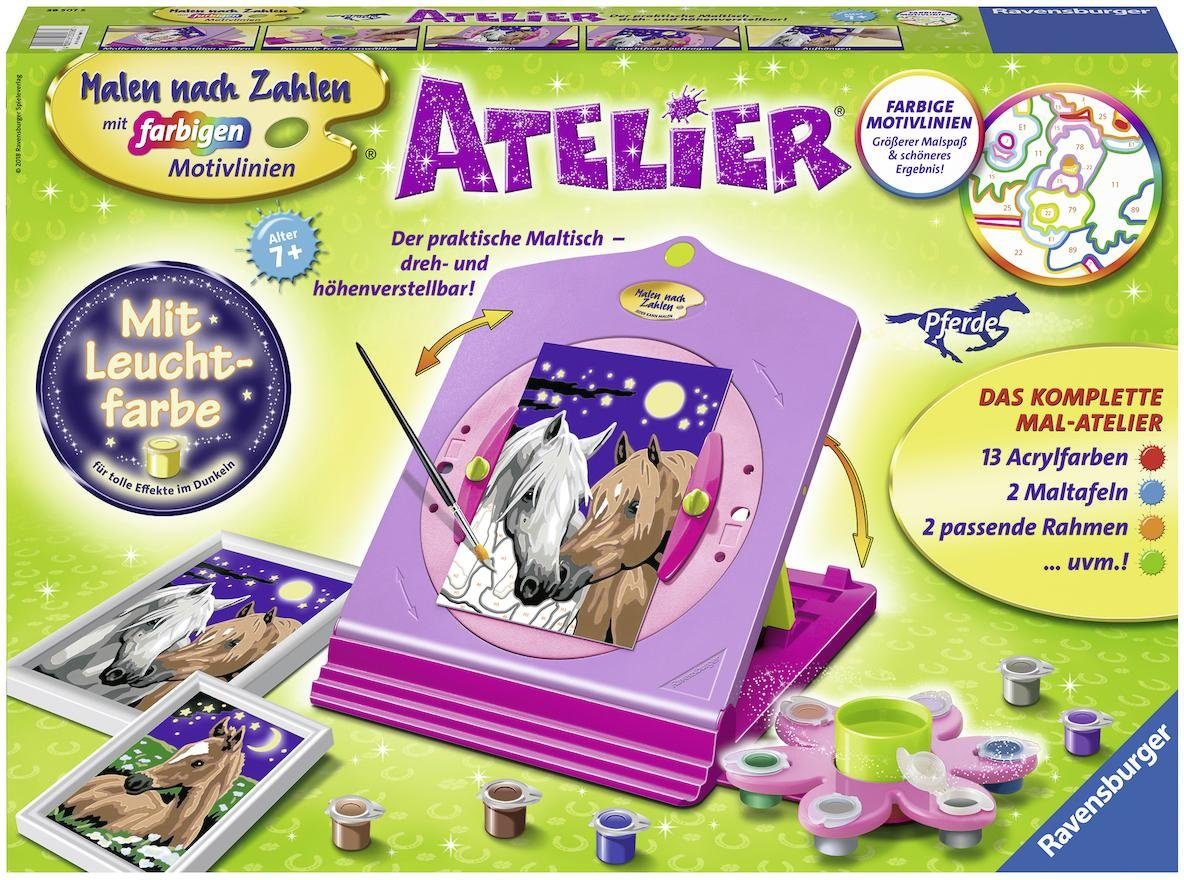 Ravensburger Розфарбуй за номерами Atelier Pferde, Made in Europe, FSC® - schützt Wald - weltweit