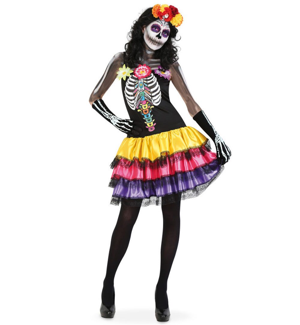 Fries Kostüm Catrina Totentag Día de Muertos Halloween Karneval