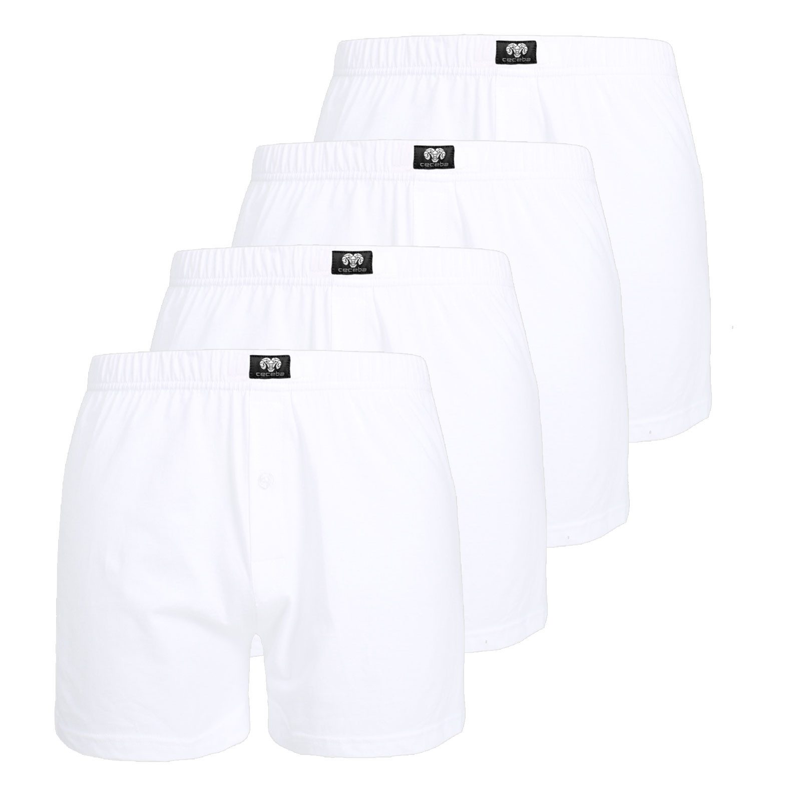 CECEBA Boxershorts Herren (4-St) mit einem Eingriff mit Knopfleiste