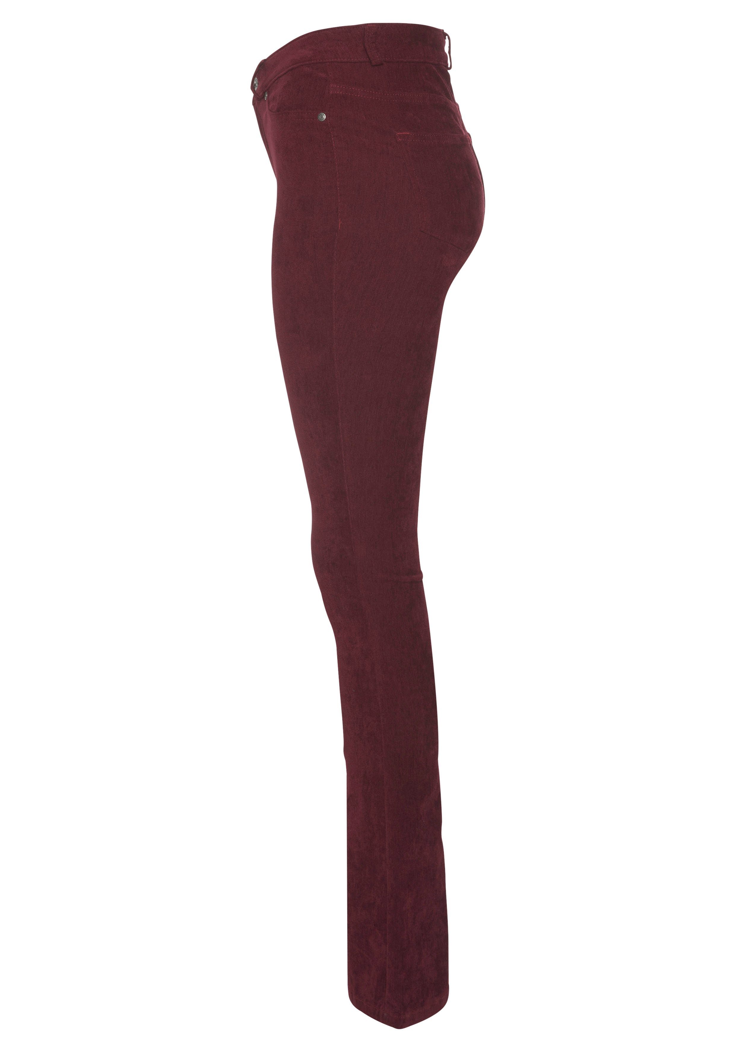 Arizona bordeaux Ultrastretch Cordhose Waist High Bootcut