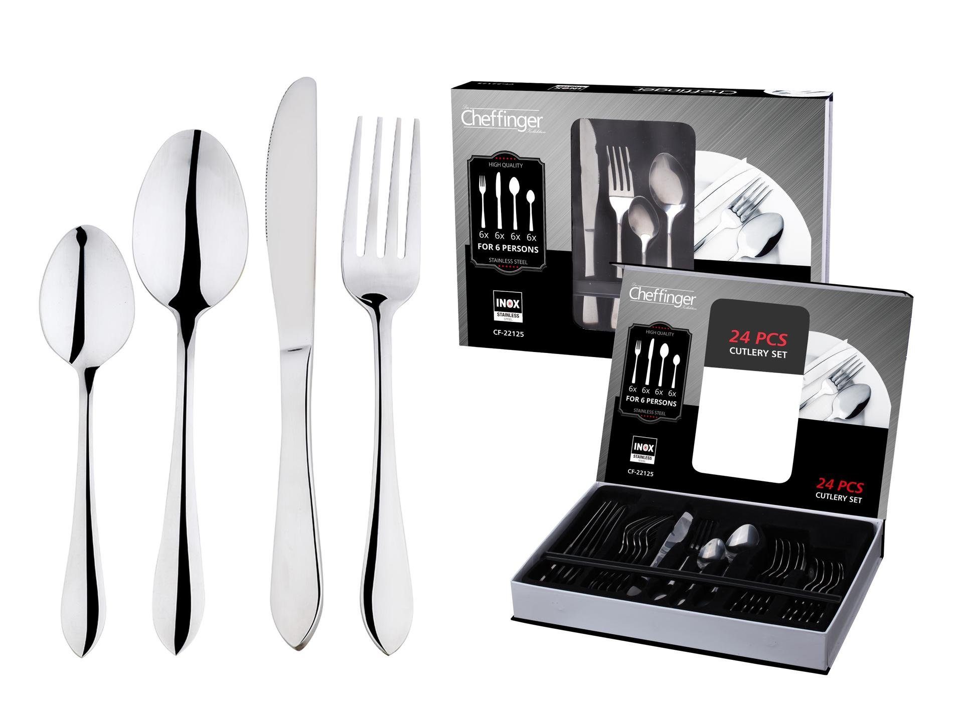 Besteck-Set Besteckset für 6 Personen 24-teilig Edelstahl Essbesteck Besteck