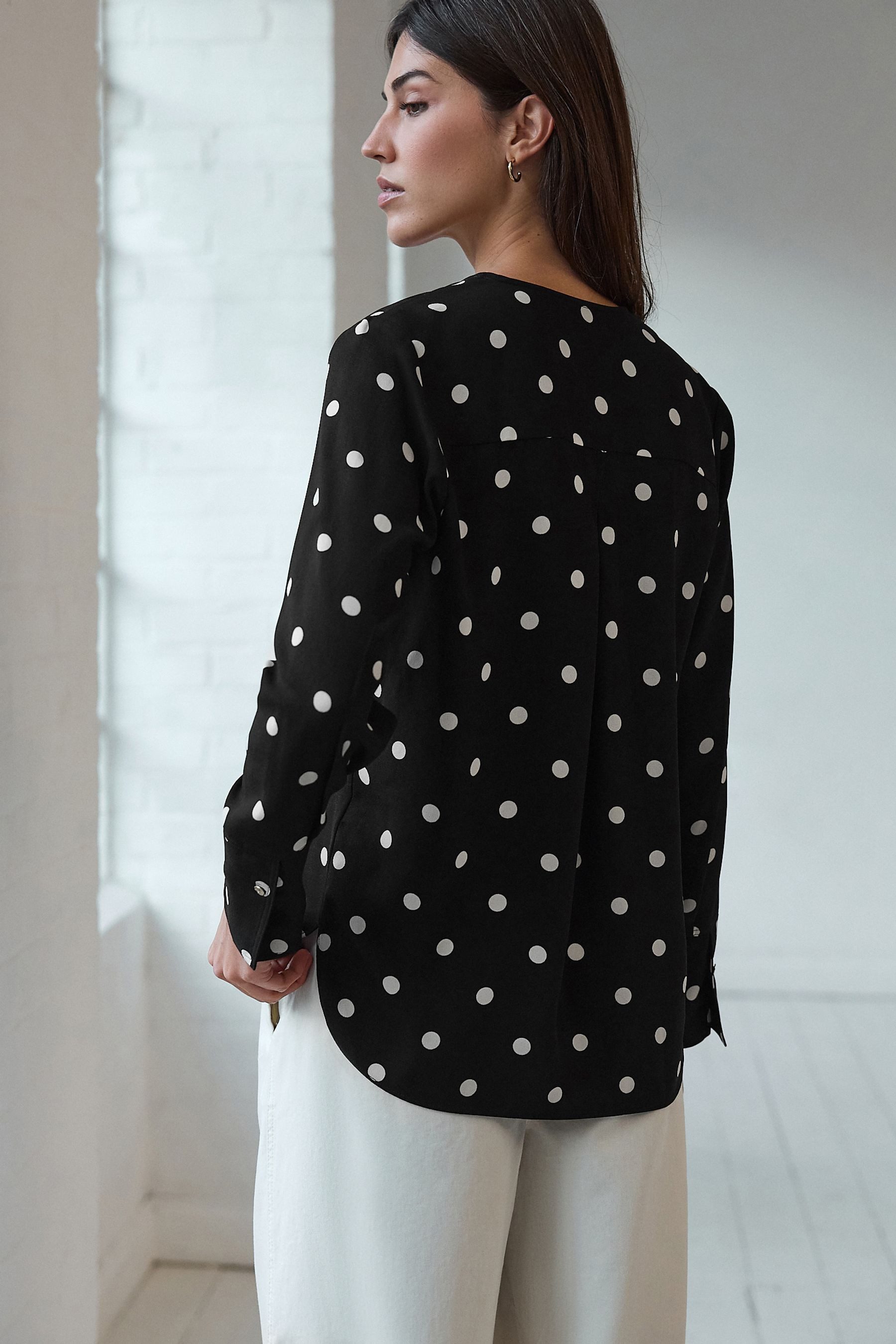 Next Langarmbluse Relaxed Fit Langärmlige Schlupfbluse günstig online kaufen