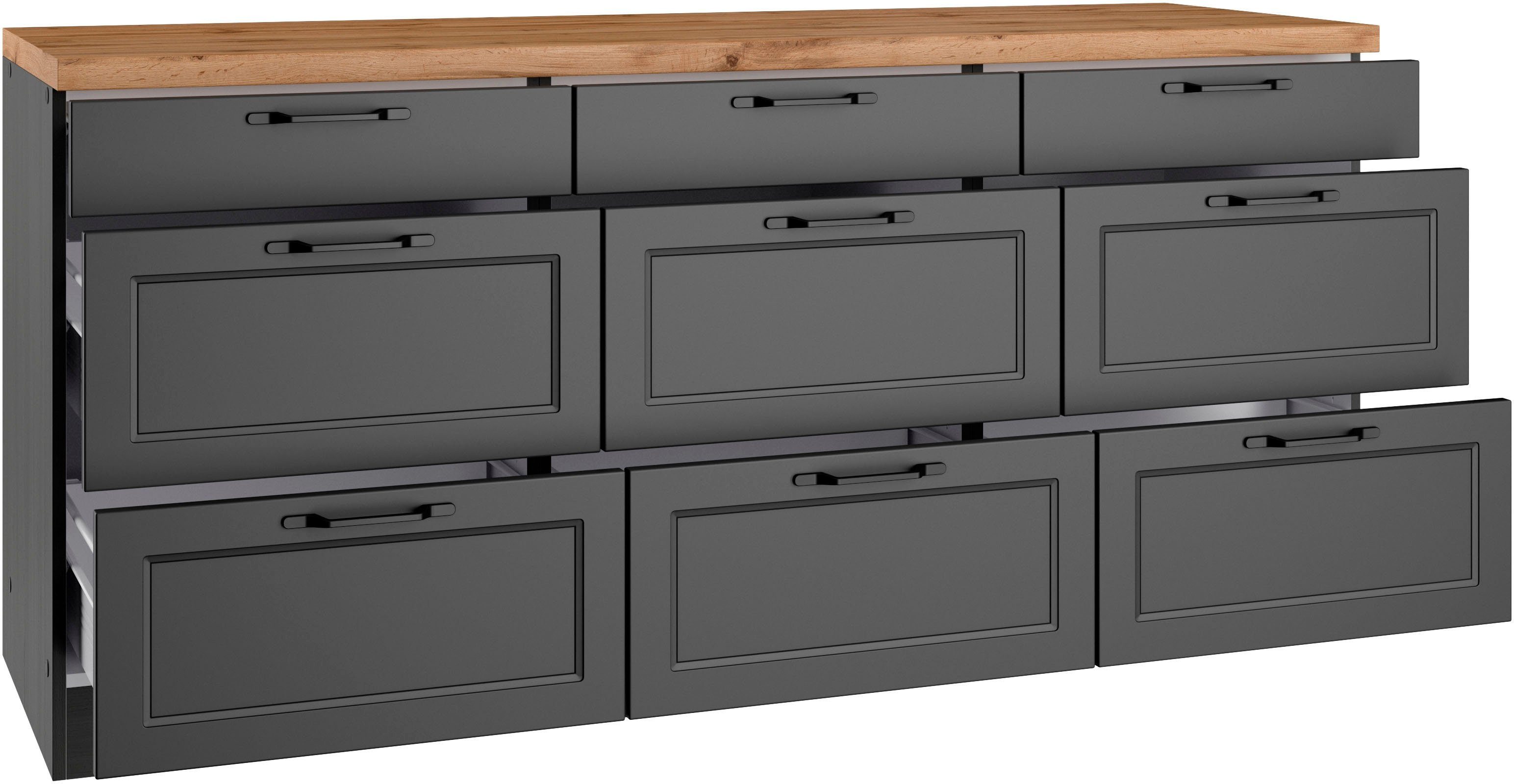 KOCHSTATION Unterschrank KS-Lana Breite 180 cm