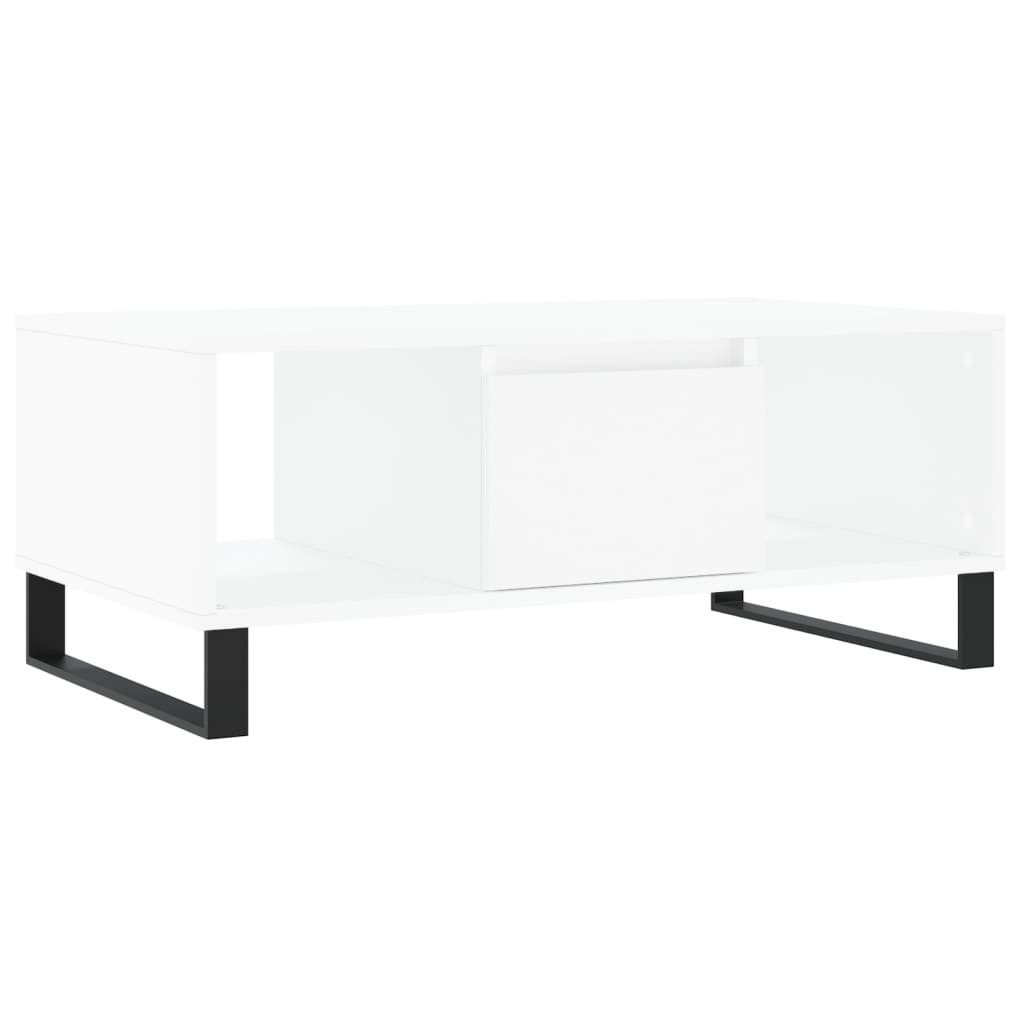 furnicato Couchtisch Weiß 90x50x36,5 cm Holzwerkstoff günstig online kaufen