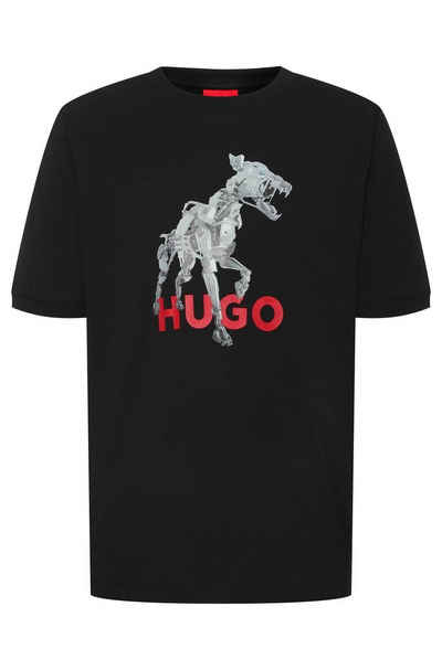 HUGO T-Shirt »Herren T-Shirt - Dobotic, Roboterhund, Rundhals,«