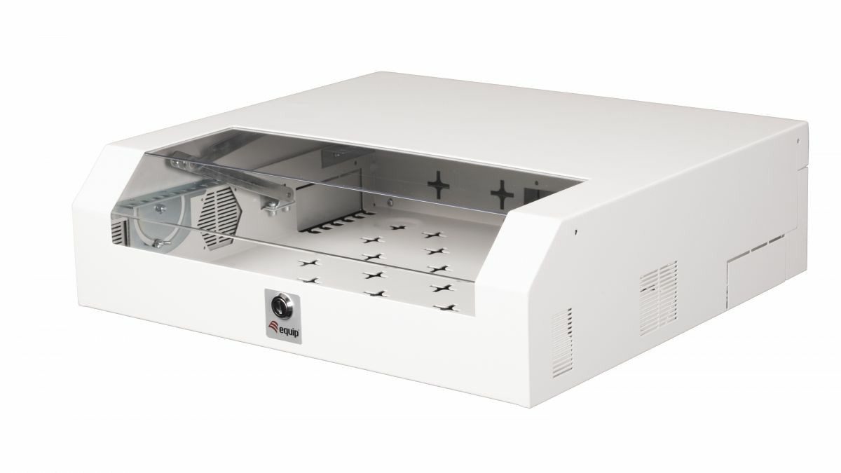 Equip Netzwerkschrank Slim Flex 19 Schrank, 5HE, RAL7035 Grau, Wandmontiertes Regal, 2U/3U