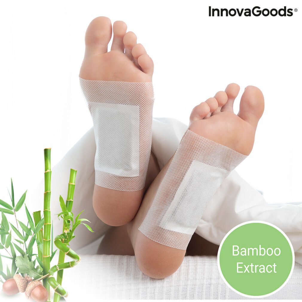 InnovaGoods Fußcreme Detox Fußpflaster Bamboo InnovaGoods 10 Stück