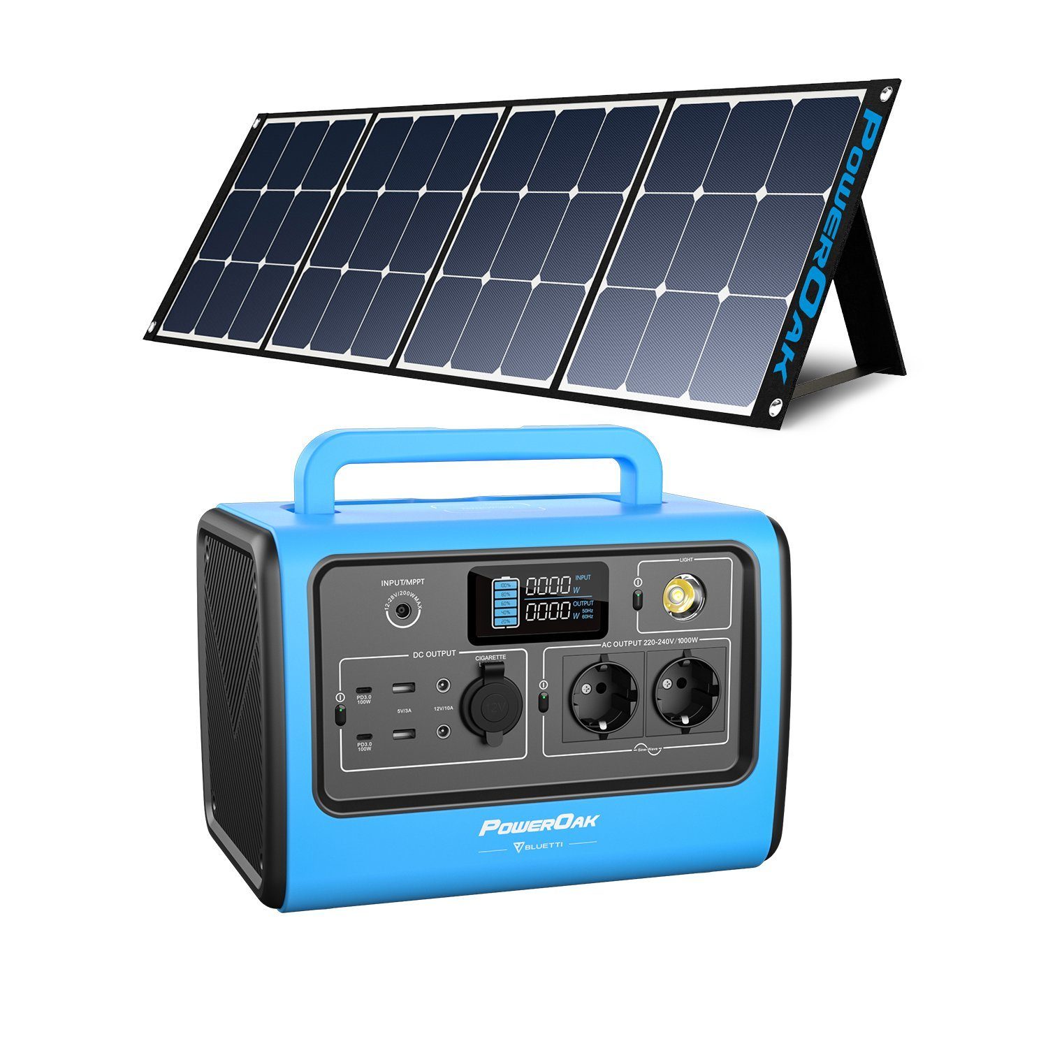 BLUETTI Stromerzeuger EB70, (mit PV120 120W Solarpanel für Camping, 1-tlg)