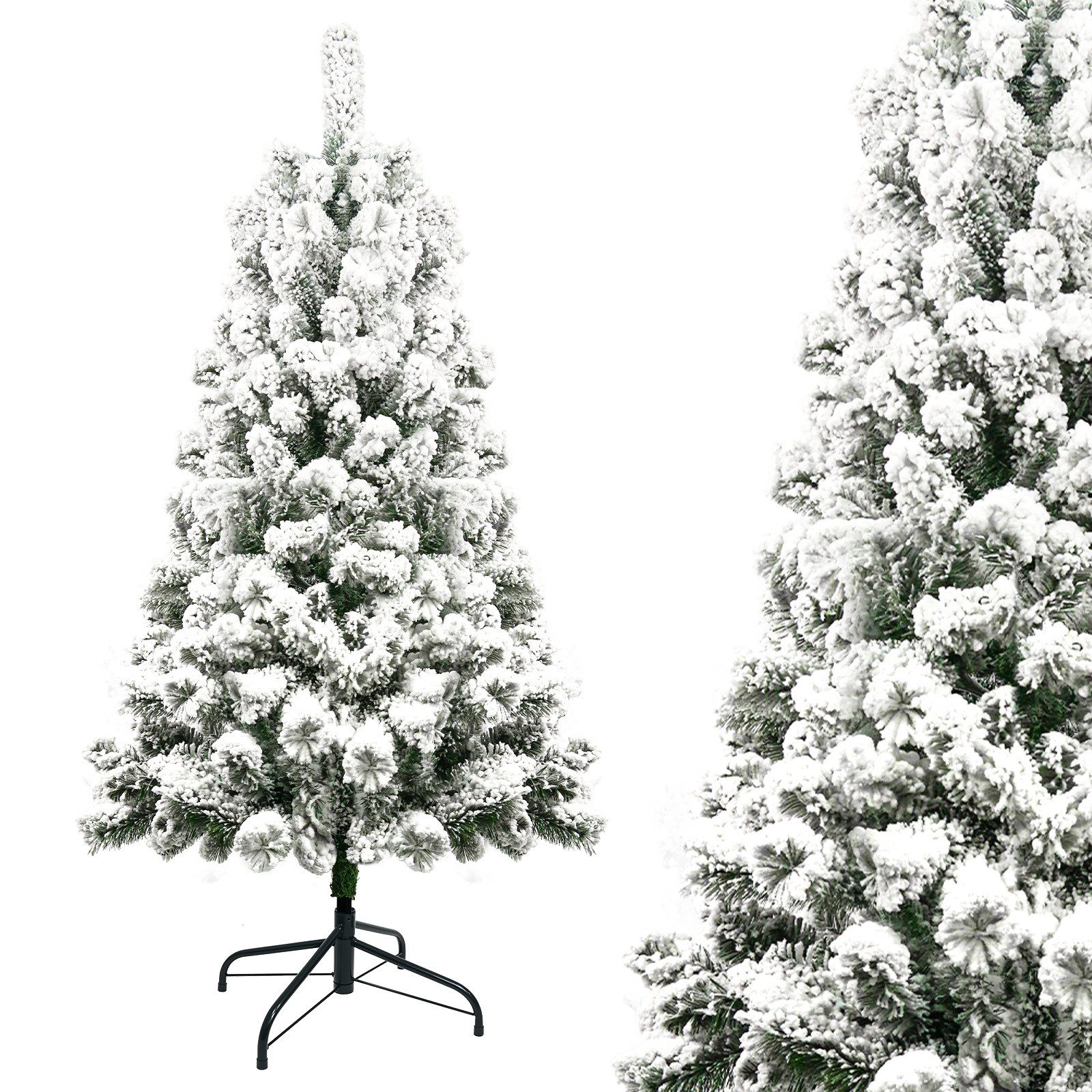 SunJas Künstlicher Weihnachtsbaum XM027-29 120cm 150cm 180cm mit schnee, Tannenbaum Новогодние елки Tannenbaum mit Ständer,Christbaum
