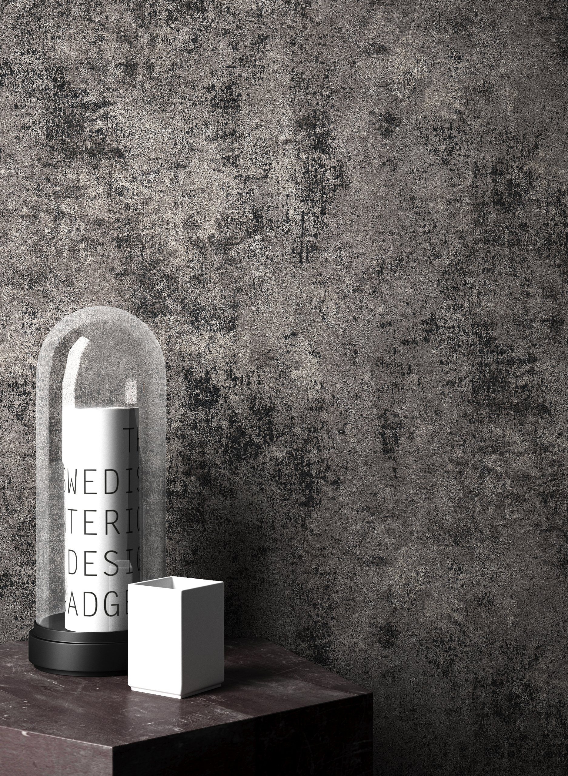 Newroom Vliestapete, Schwarz Tapete Leicht Glänzend Modern - Uni Einfarbig günstig online kaufen