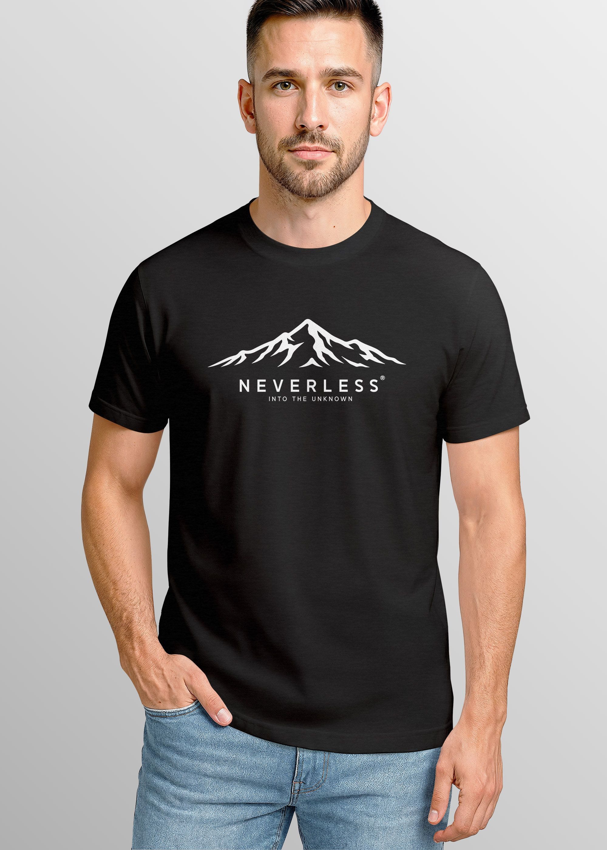 Neverless Print-Shirt Herren T-Shirt Mountain Graphic Print Adventure Desig günstig online kaufen