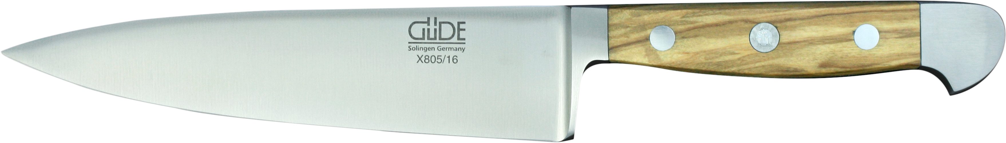 Güde Messer Solingen Kochmesser Güde Alpha Kochmesser 16cm, Olivenholz