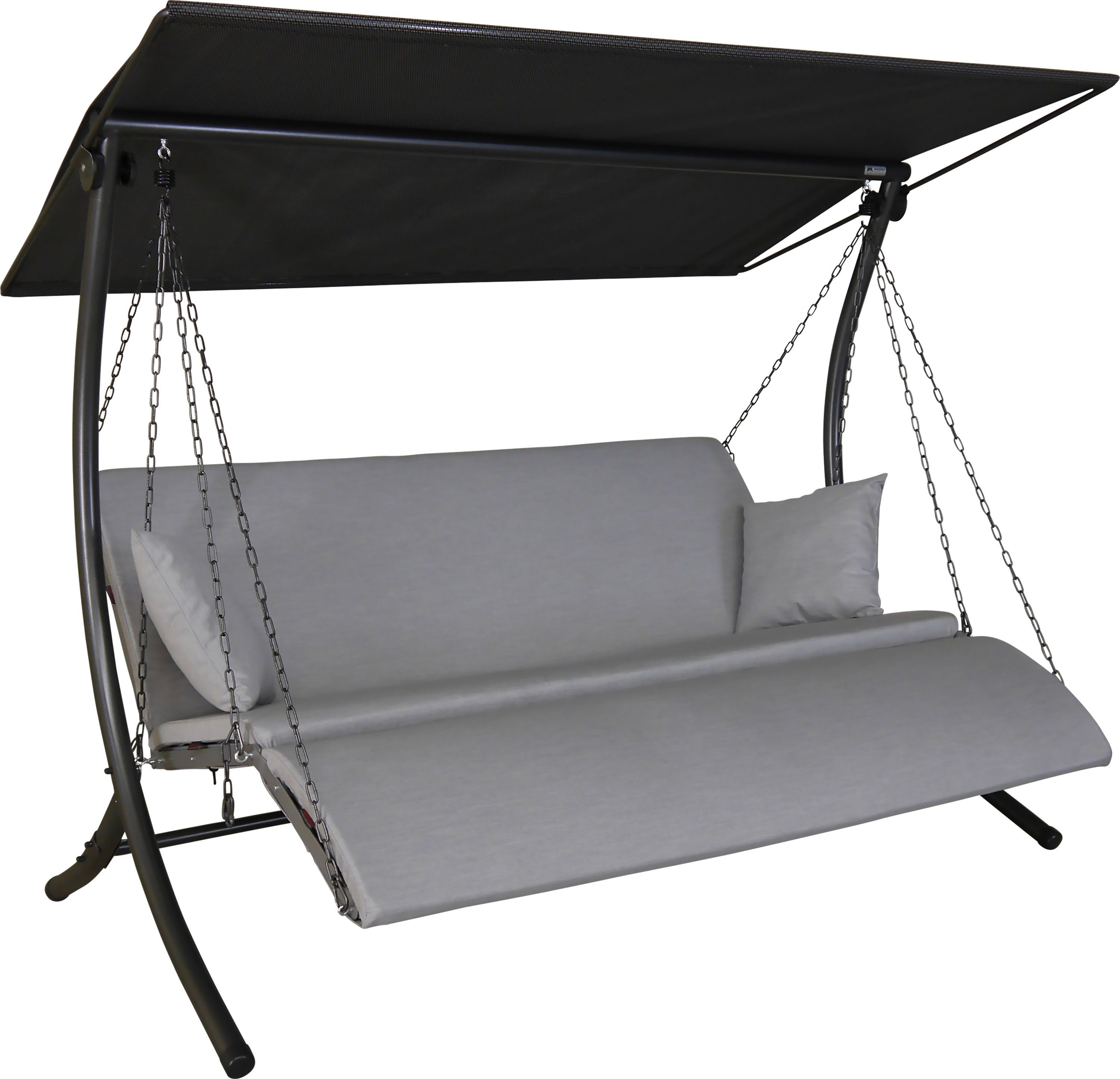 Hollywoodschaukel Luxus Zip granit