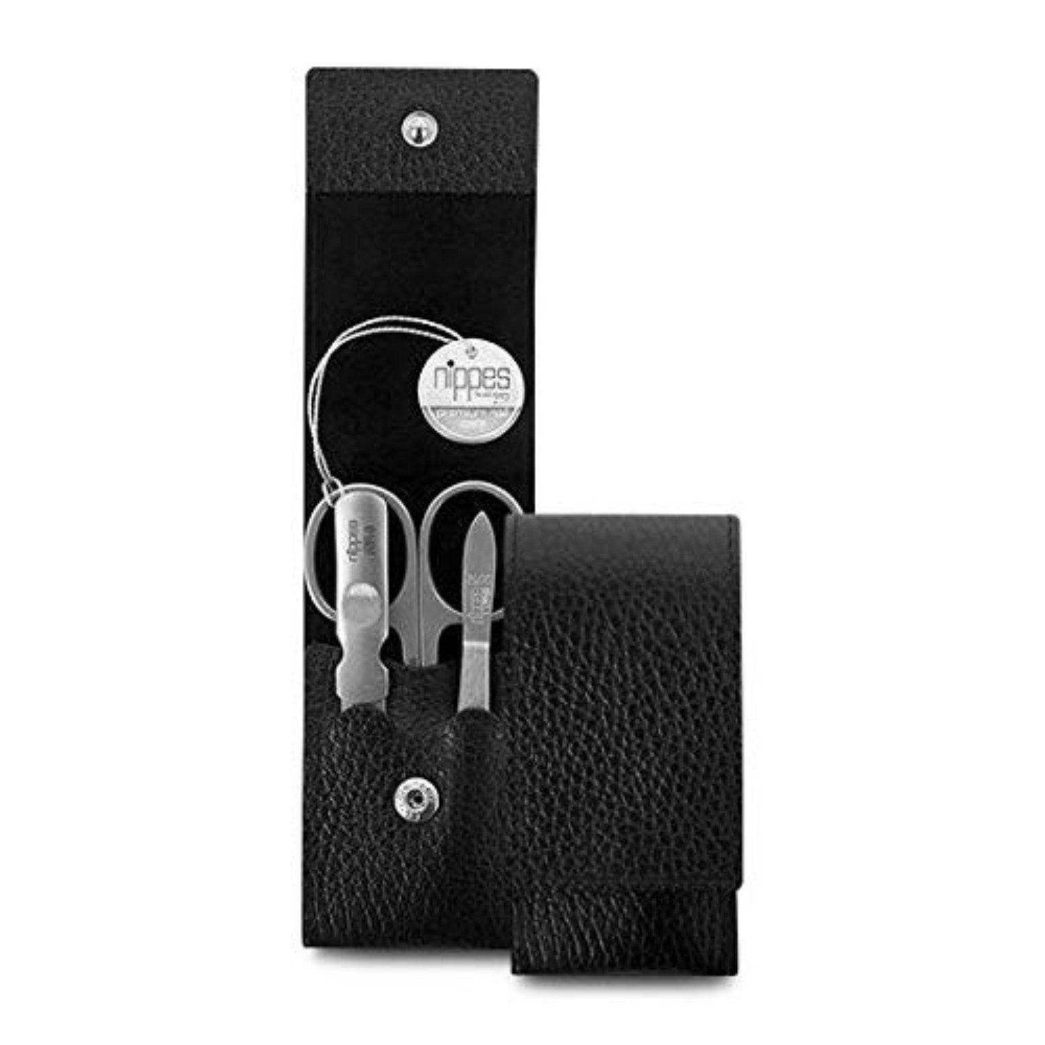 Maniküre-Etui Maniküre Set Leone mit Rindleder-Etui, Instrumente aus Edelstahl
