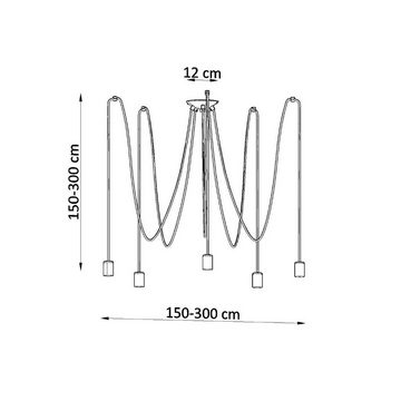 SOLLUX lighting Kronleuchter EDISON, ohne Leuchtmittel, Slush -Einstellung