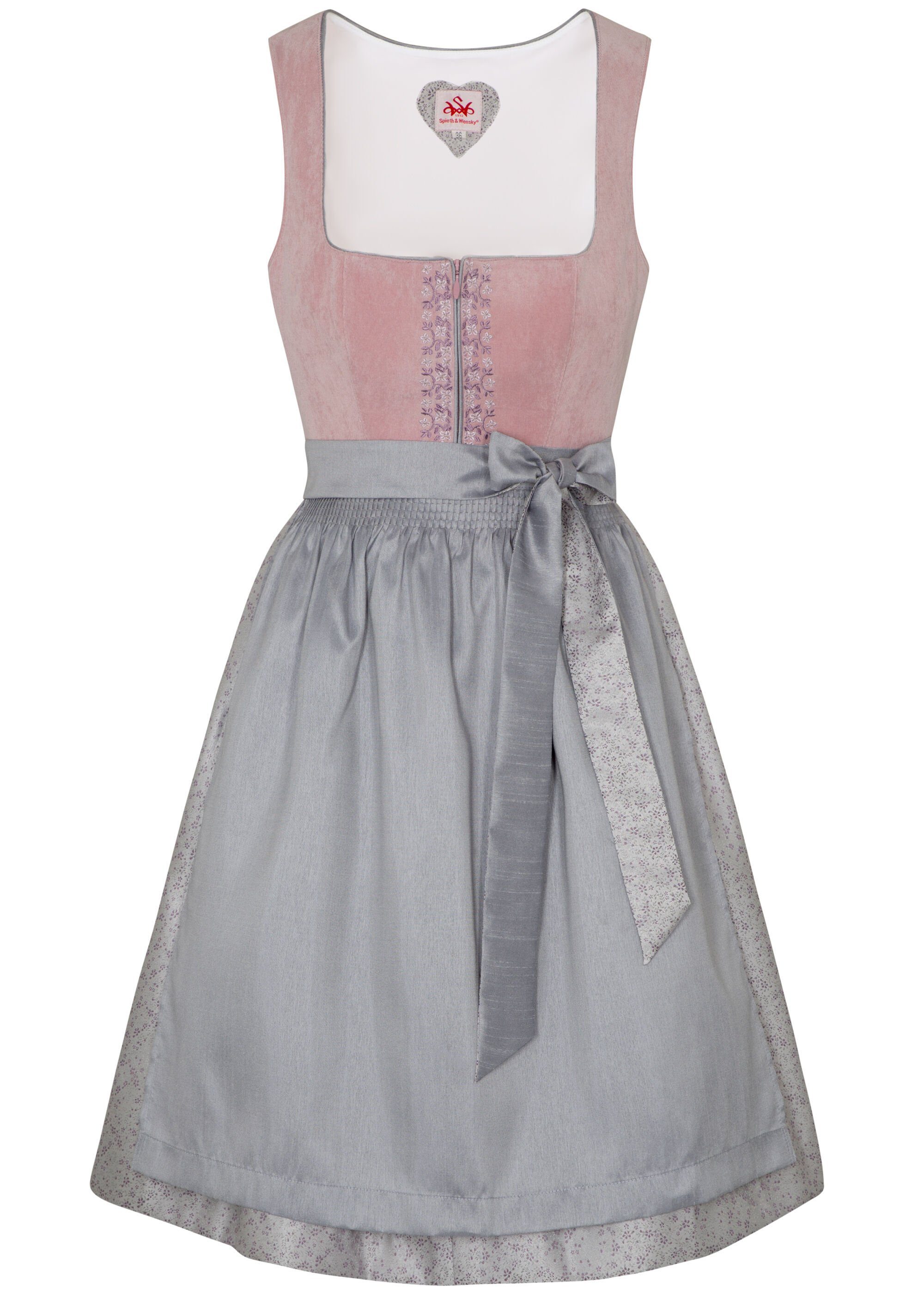 Spieth & Wensky Dirndl Demo (1-tlg) mit aufwändiger Stickerei am Reißverschluss