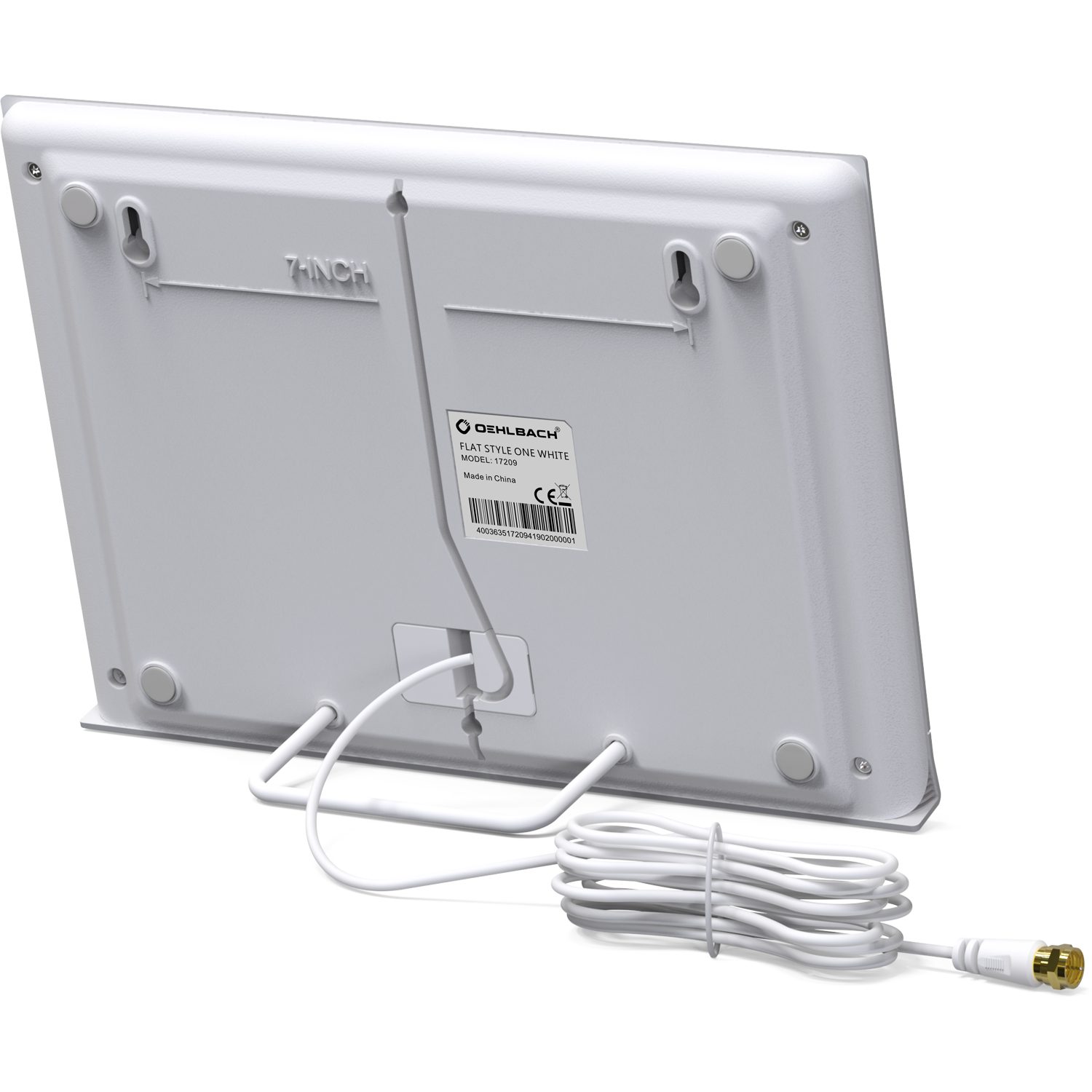 OEHLBACH Flat Style One Zimmerantenne für DVB-T2 Innenantenne (DVB-T2), Perfekter Empfang, Flexibel