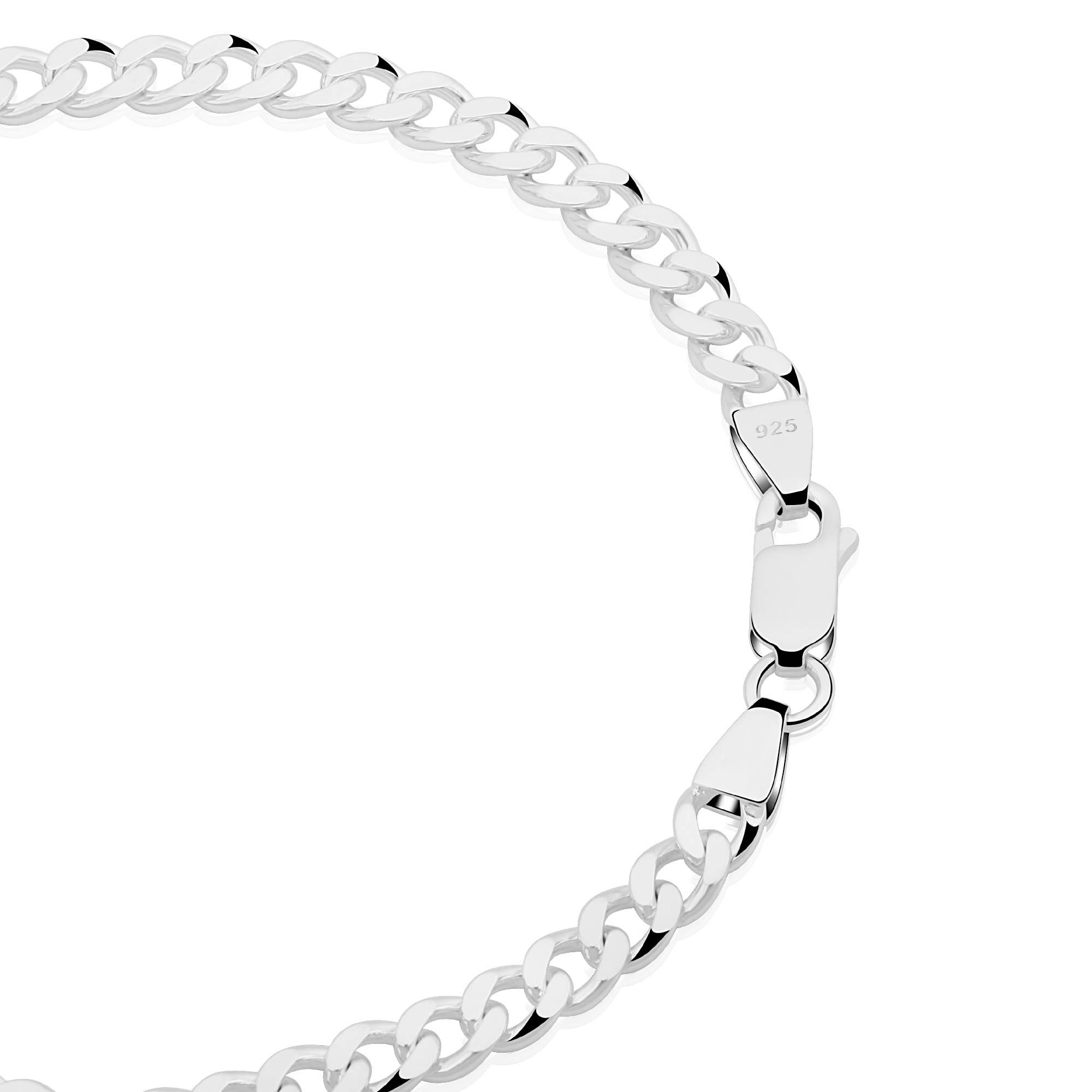 Tony Fein Silberarmband Gravurarmband 8mm 925er Silber Massiv Hochglanzpoliert, Made in Italy für Damen und Herren