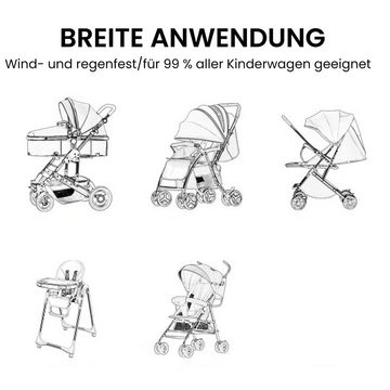 MAGICSHE Kinderwagen-Regenschutzhülle Schützt vor Regen Transparentes Regenverdeck