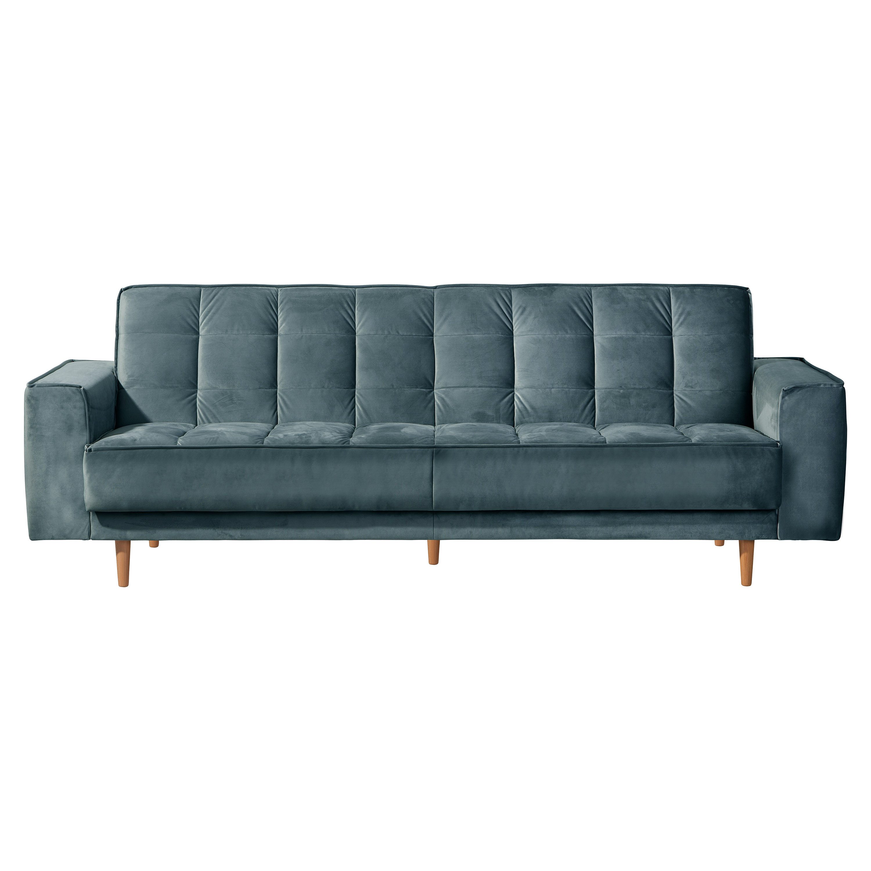 Max Winzer® Sofa Josephine, Sofa 3-Sitzer mit Bettfunktion Samt